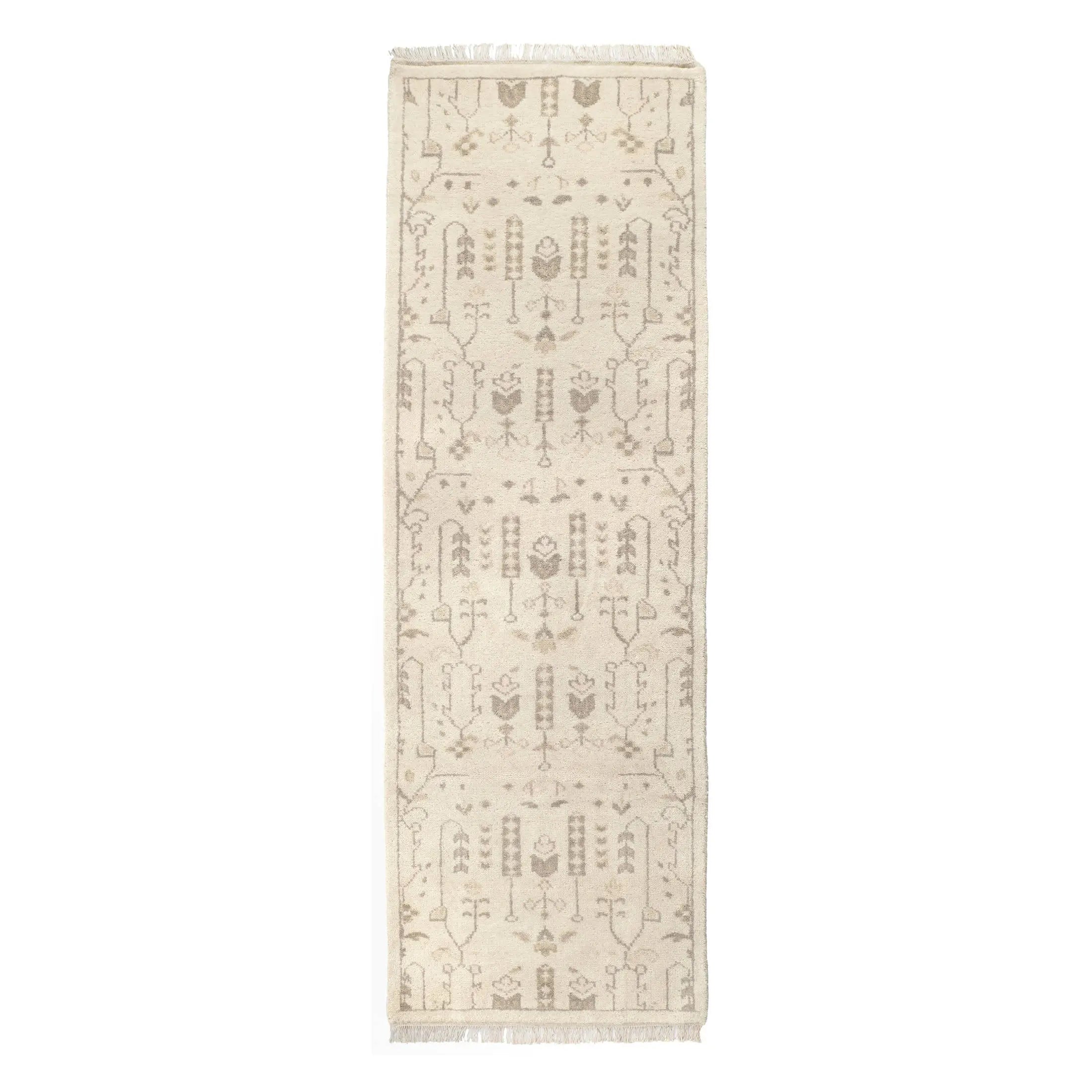 Dash & Albert Dara Cream Hand Knotted Wool Rug - Soft & Durable Area Rug for Living Room, Bedroom, Dining Room - Perfect for Home Decor & Cozy Spaces