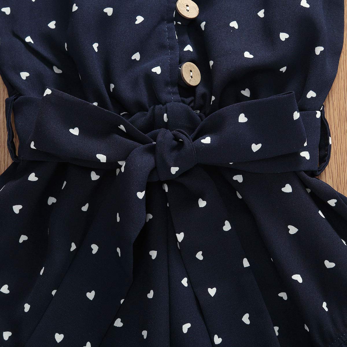 Adorable Toddler Baby Girl Heart Print Suspender Romper Jumpsuit - Cute Summer Outfit for Holidays & Playdates | Perfect for Birthday Parties, Beach Trips & Family Photos