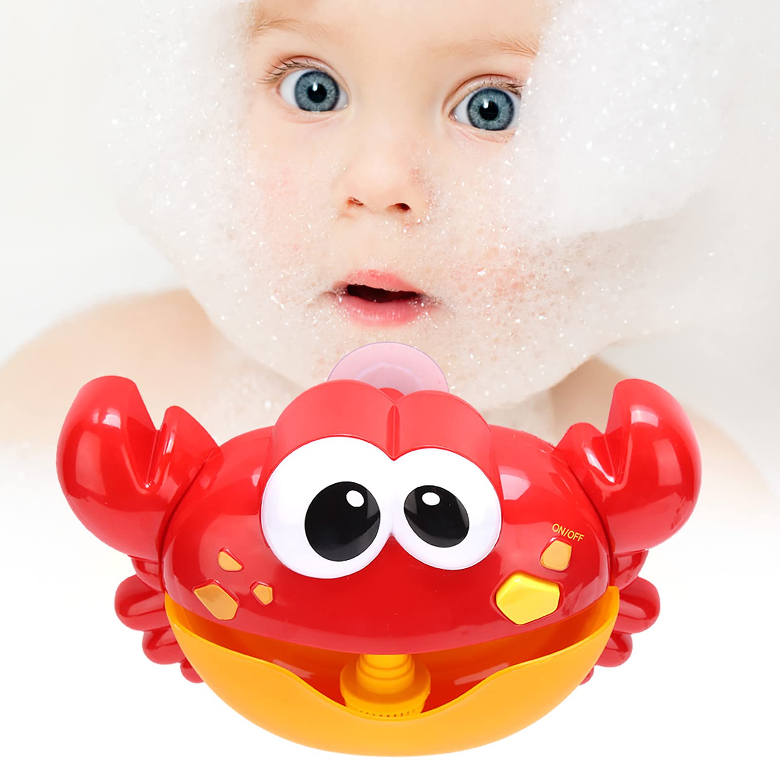 Automatic Crab Bubble Blower Toy for Kids - 12 Baby Songs, Fun Bath & Shower Toy for Toddlers - Perfect for Pool Parties, Beach Days & Bathtime Play
