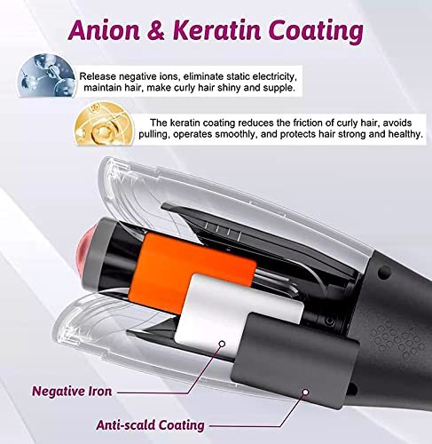 Auto Hair Curler with LCD Display & Timer - Fast Heating Curling Iron for All Hair Types, Auto Shut-Off Curling Wand - Perfect for Home Styling, Travel & Salon Use