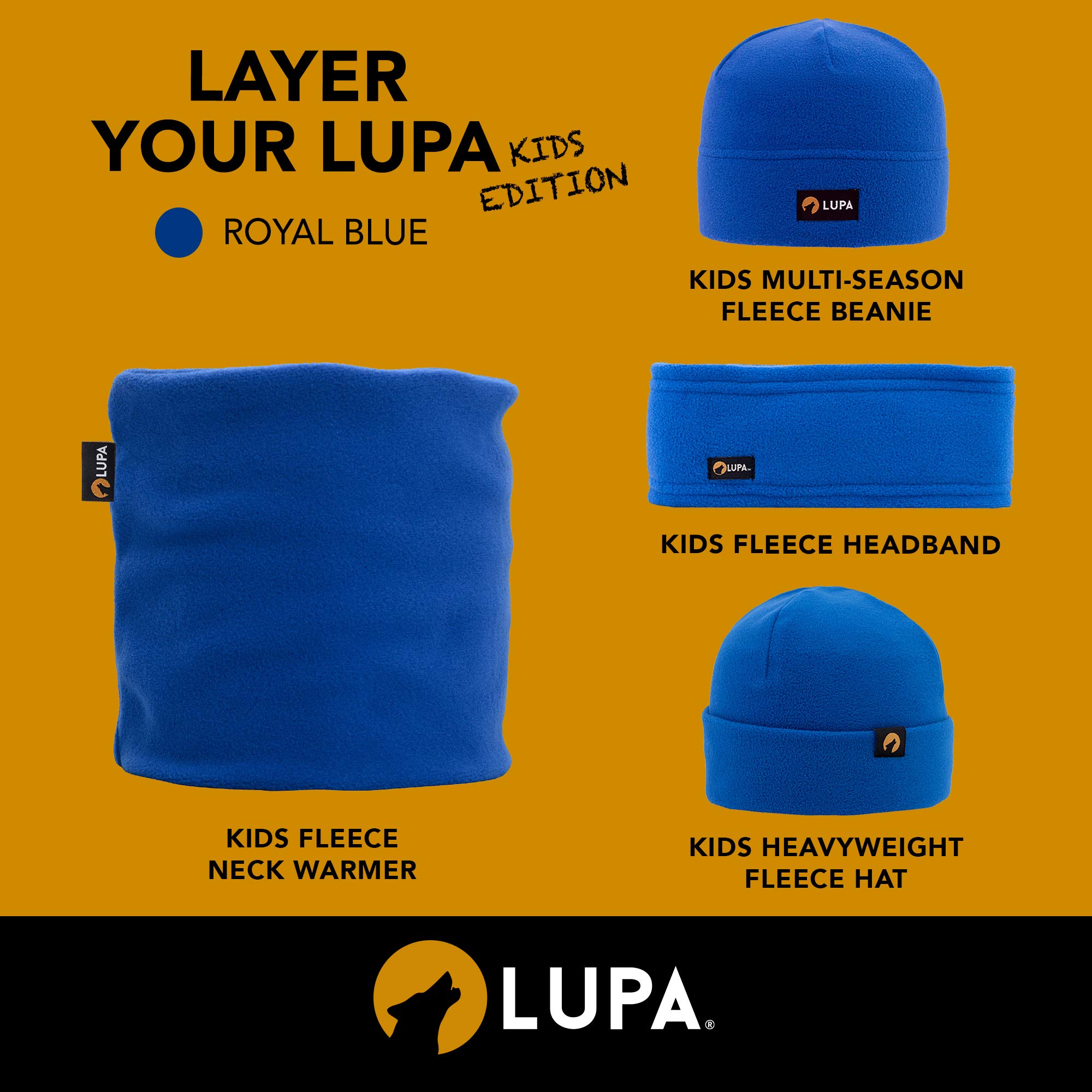 Lupa Kids Handmade Double-Layer Fleece Neck Warmer - Warm Winter Neck Gaiter for Boys & Girls - Soft & Cozy Fleece Scarf for Cold Weather - Perfect for Skiing, Snowboarding & Outdoor Winter Activities
