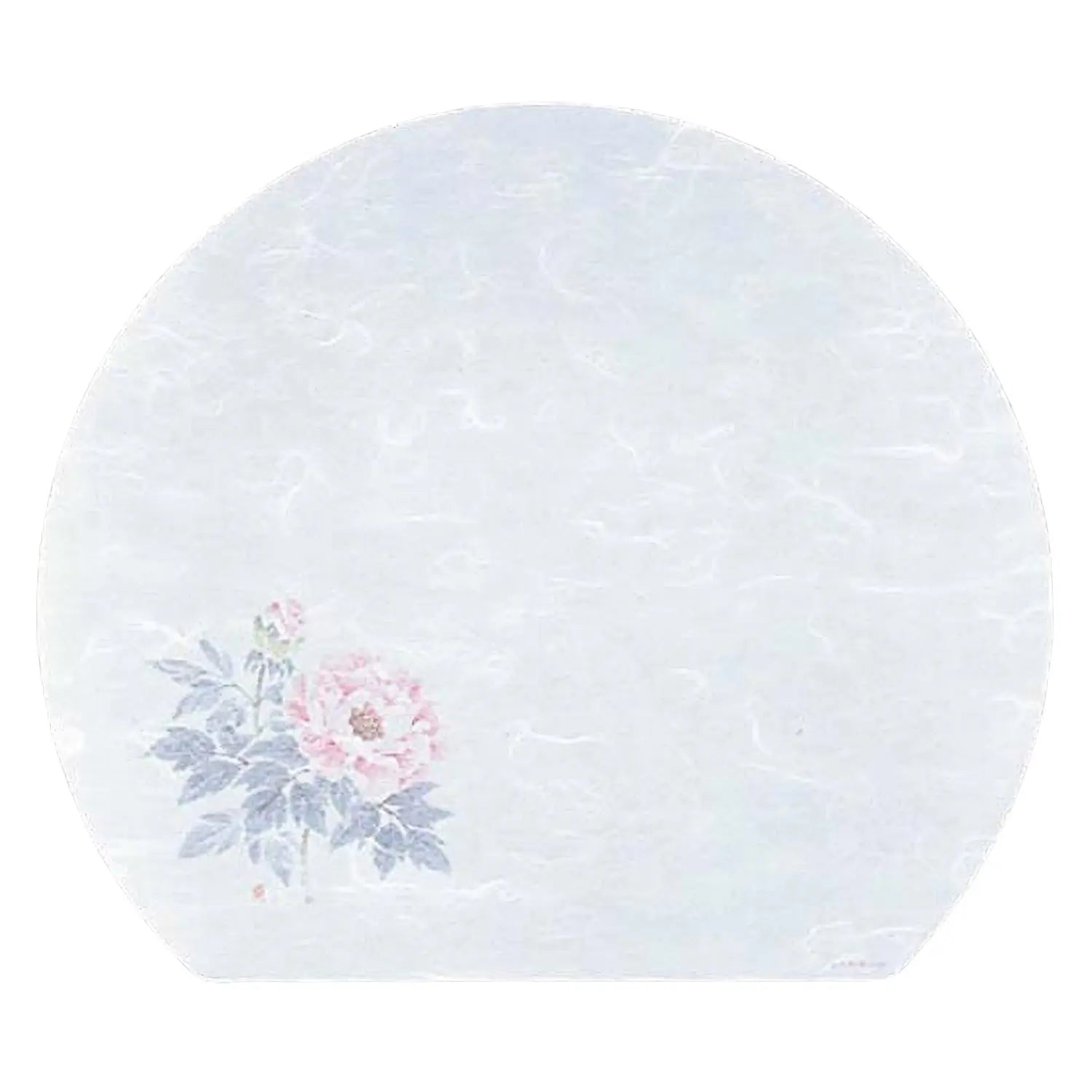 Artec Washi Paper Half Moon Placemat Set - 100pcs Peony Design Japanese Tableware for Dining, Parties & Home Decor