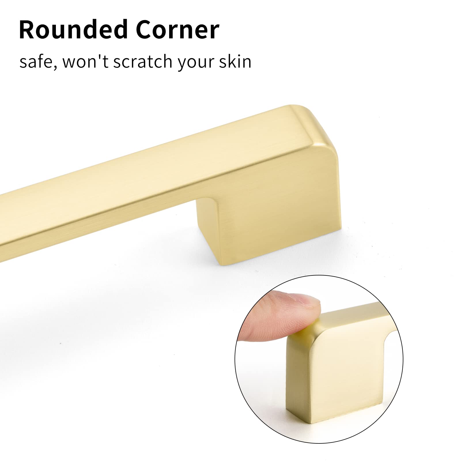 30 Pack 6-1/4 Inch Brushed Gold Cabinet Pulls - Solid Zinc Alloy Kitchen Cabinet Handles & Dresser Drawer Pulls - Rust-Resistant Hardware for Modern Cabinets, Wardrobes & Furniture (Brass Finish) - Perfect for Home Renovation & DIY Projects