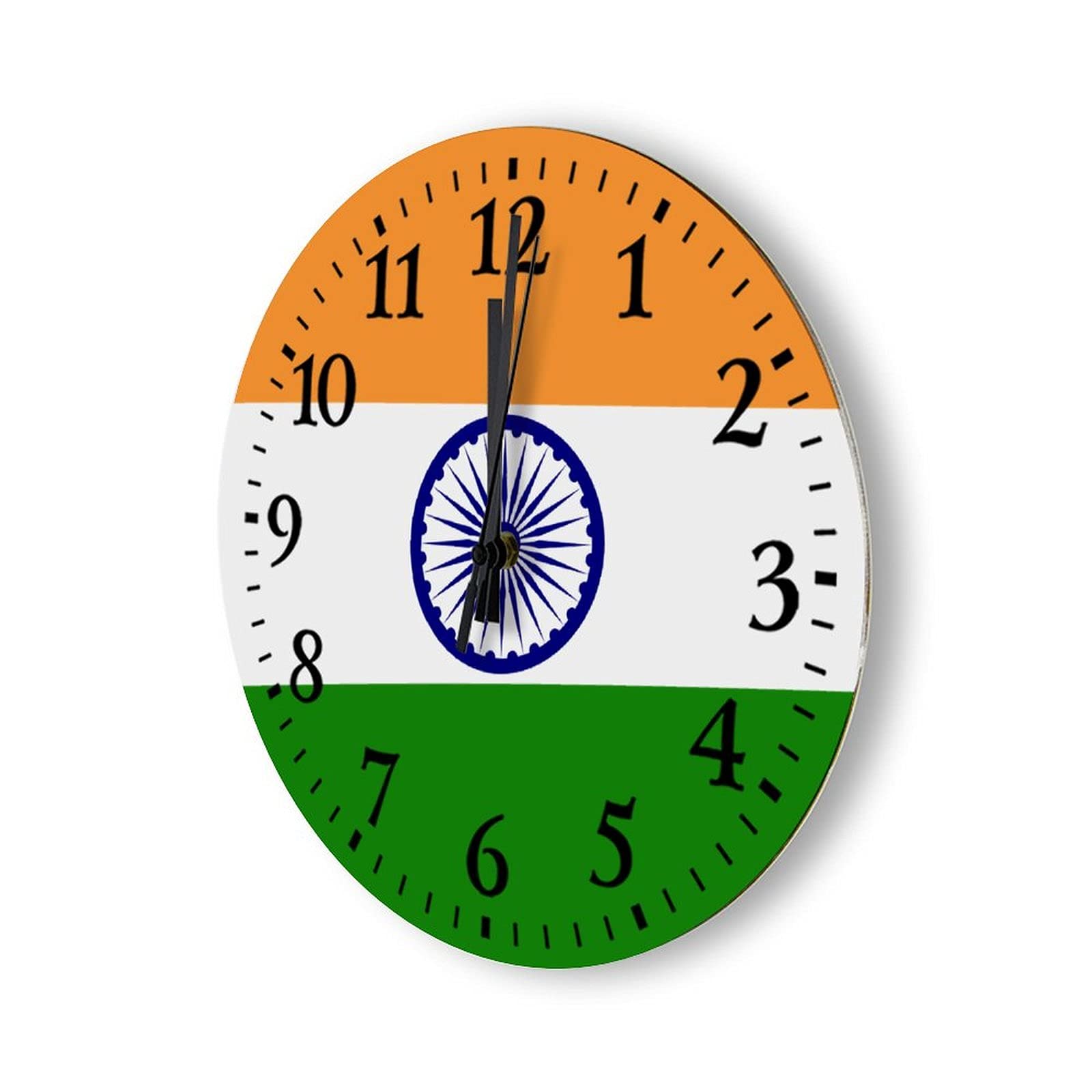 Modern Wooden Wall Clock - Silent Round Wall Decor for Home, Office, School - Handcrafted in India - Perfect for Living Room, Bedroom & Workspace Decor