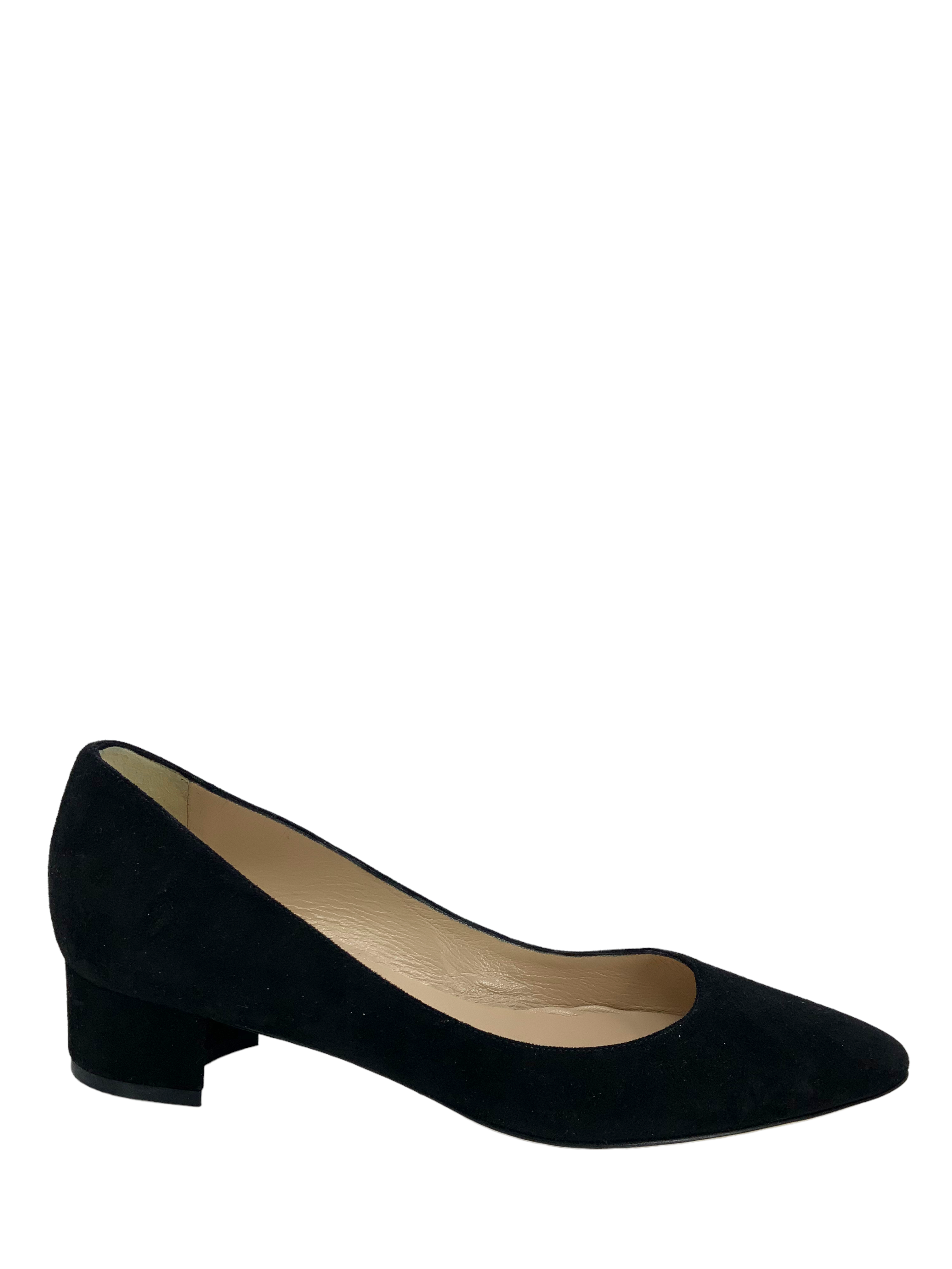 Manolo Blahnik Listony Block Heel Suede Pumps Women's Size 8.5 | Comfortable & Stylish High Heels for Work, Party & Special Occasions