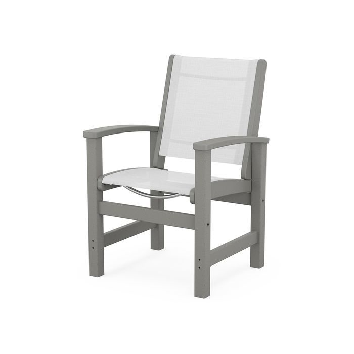 POLYWOOD Coastal Dining Chair - Weather-Resistant Outdoor Furniture, All-Weather Adirondack Chair for Patio, Deck, Garden & Poolside - Perfect for Backyard, Beach House & Waterfront Dining