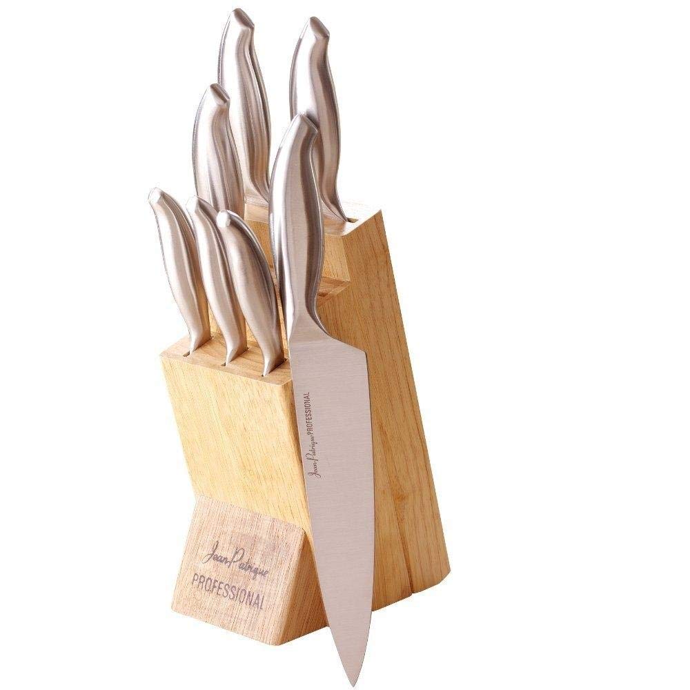 7-Piece Professional Stainless Steel Kitchen Knife Set with Wooden Block - Chef's Knives for Cooking, Slicing & Dicing - Perfect for Home Chefs & Culinary Enthusiasts