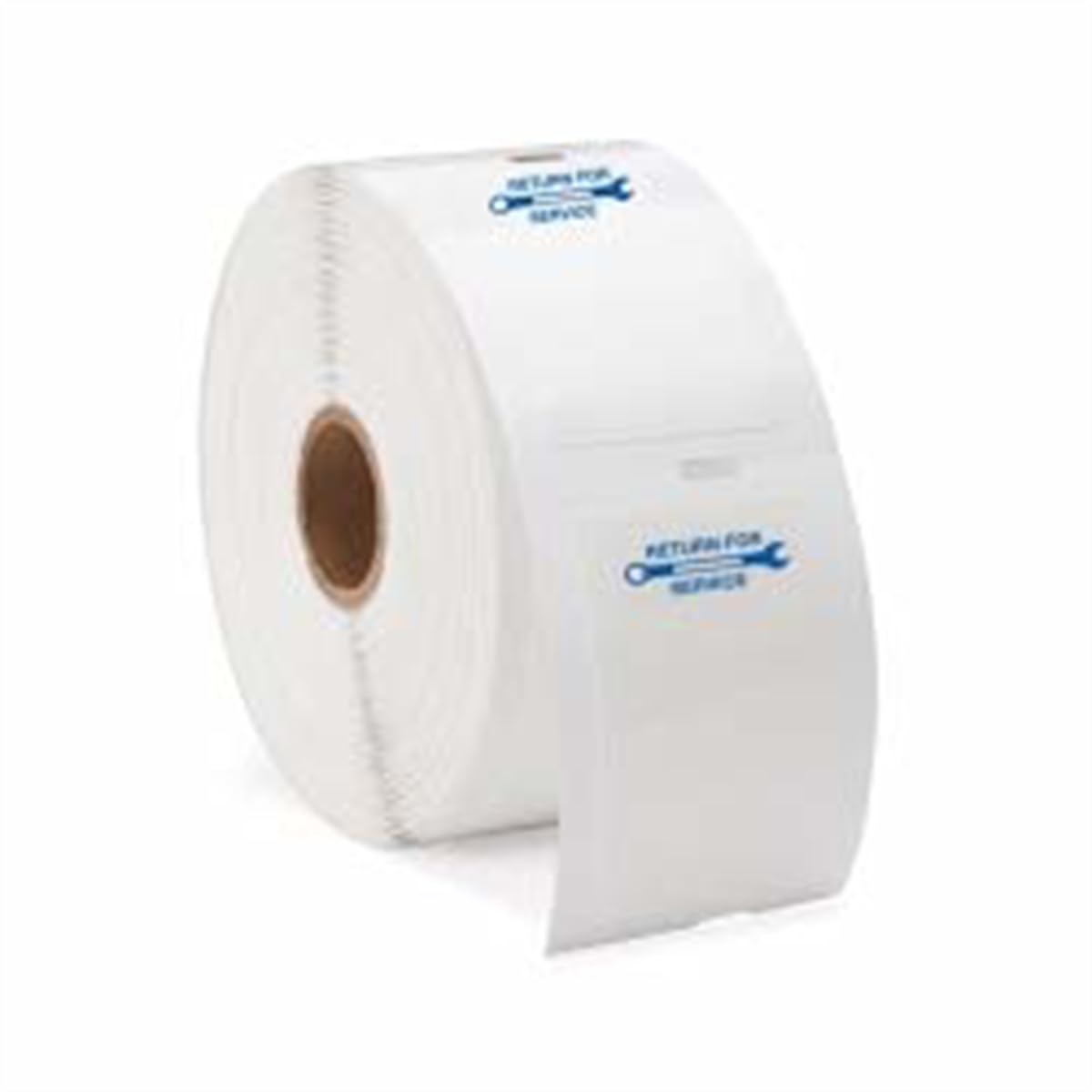 Slip-N-Grip 1.5In x 2.25In White Labels 500/Roll with Blue Wrench Image - Perfect for Organizing Tools and Equipment in Workshops