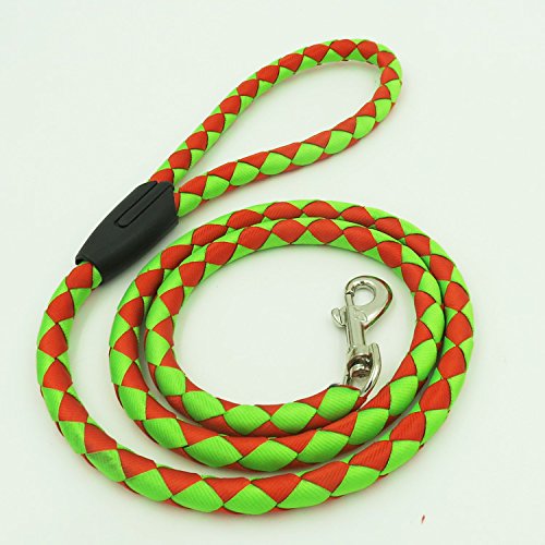 Foilinap Knit Dog Leash - Colorful Grid Pattern Leash for Small & Medium Dogs | Durable & Stylish for Walking, Training & Outdoor Adventures