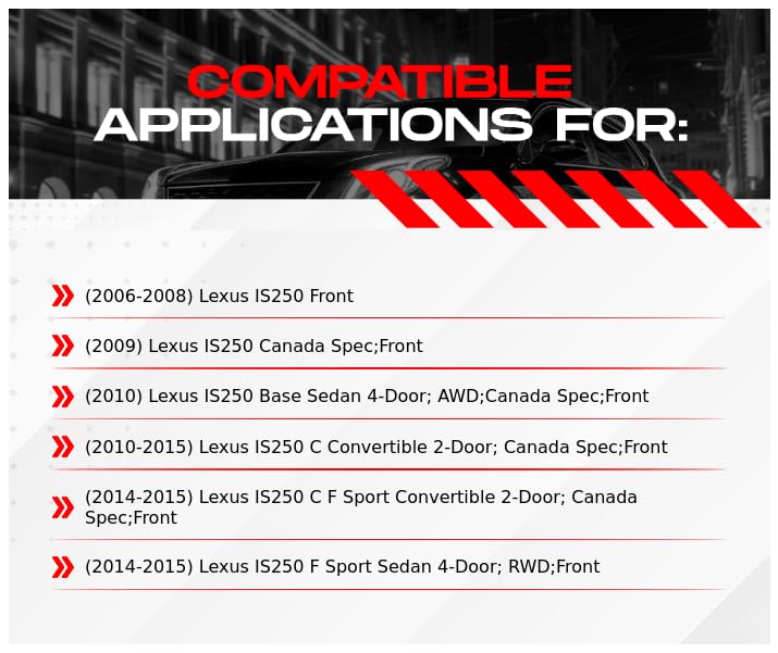R1 Concepts Premium Front Brake Kit for Lexus IS250 (2006-2015) - Semi-Metallic Brake Pads & Rotors | High-Performance Braking System for Daily Commuting & Sport Driving