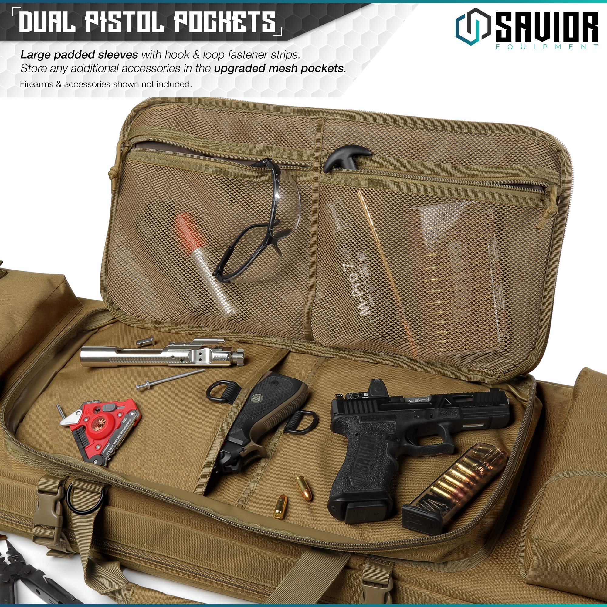Tactical Double Long Gun Backpack w/Pistol Case - 36