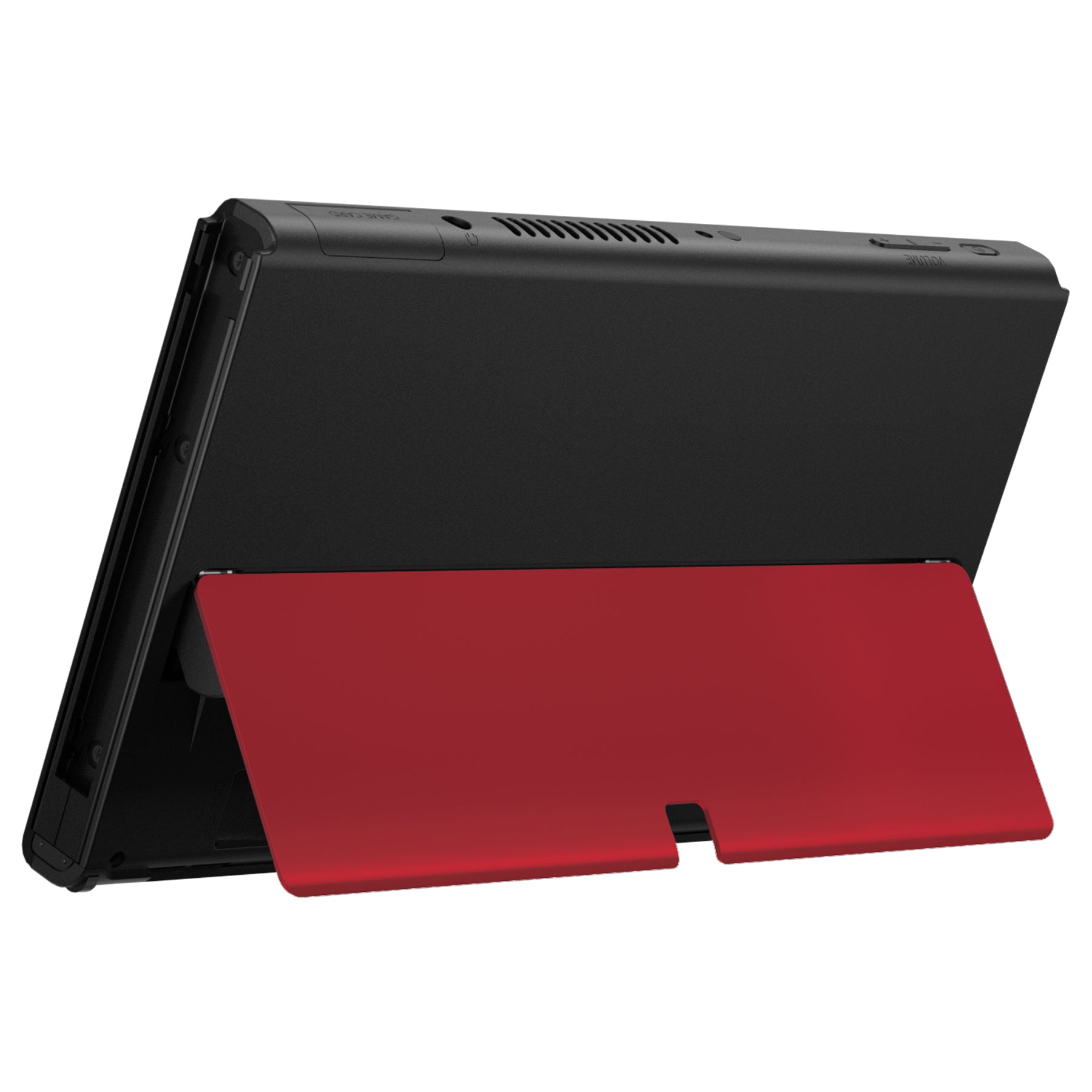 eXtremeRate Vampire Red Soft Touch Replacement Metal Kickstand for Nintendo Switch OLED Console - Durable Metal Back Bracket Holder (Console NOT Included) JNSOP3004 - Perfect for Gaming Accessories, Switch OLED Mods & Console Protection