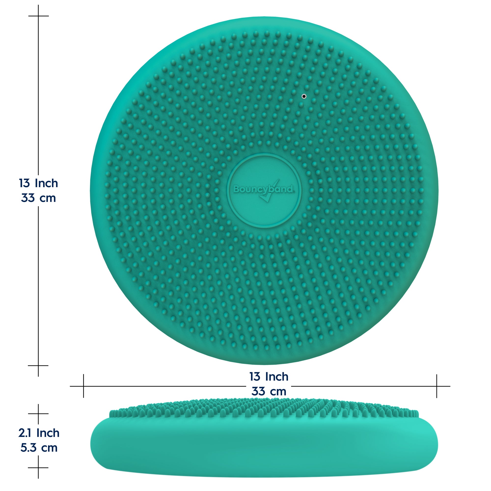 Bouncyband Big Wiggle Seat Sensory Cushion - Mint Green Flexible Seating for Kids | Improves Focus & Movement | Perfect for Classroom, Homeschool & ADHD Therapy