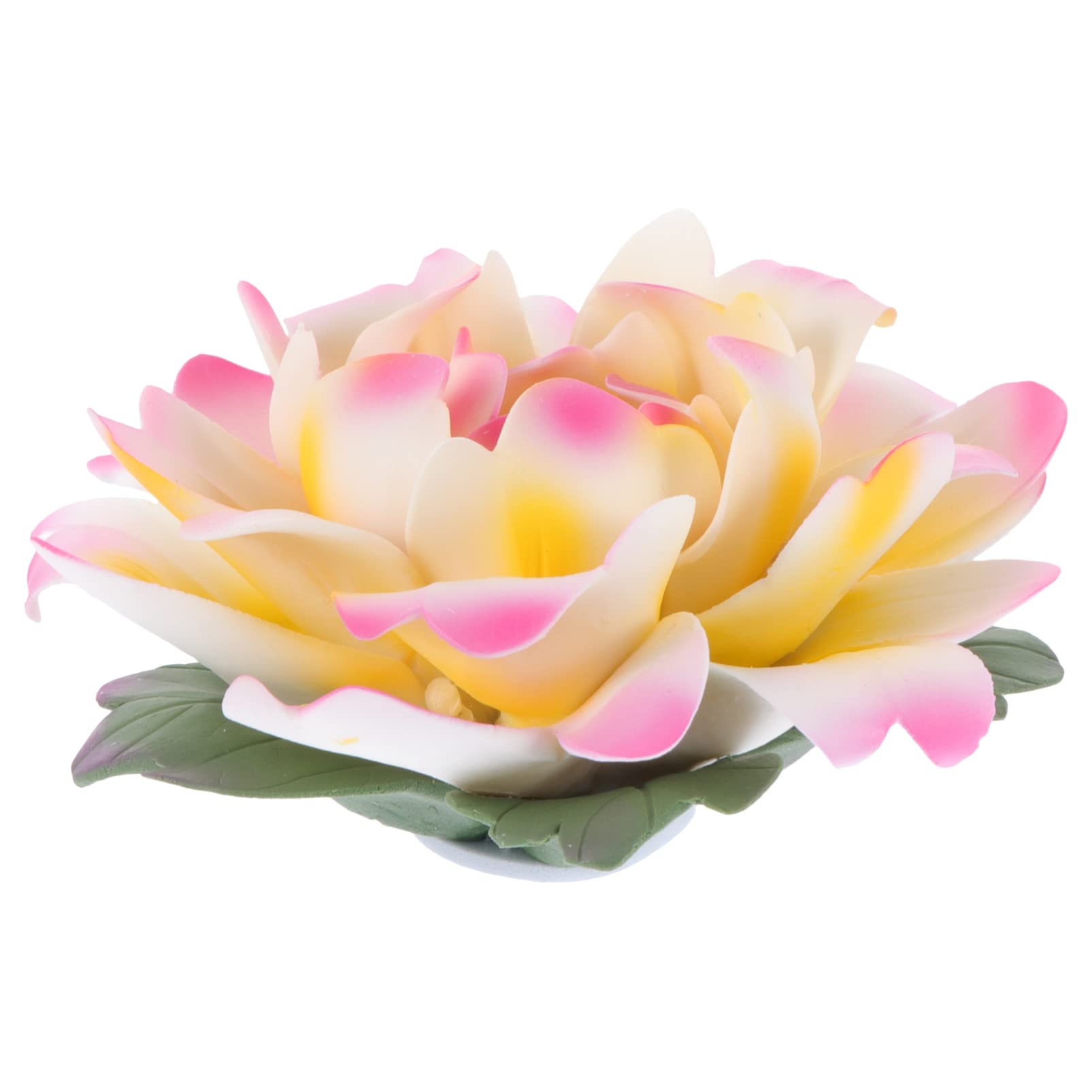 Yardwe Decorative Ceramic Peony Flower Incense Burner with Ash Catcher - White Aromatherapy Censer for Home Office Desk, Meditation & Relaxation