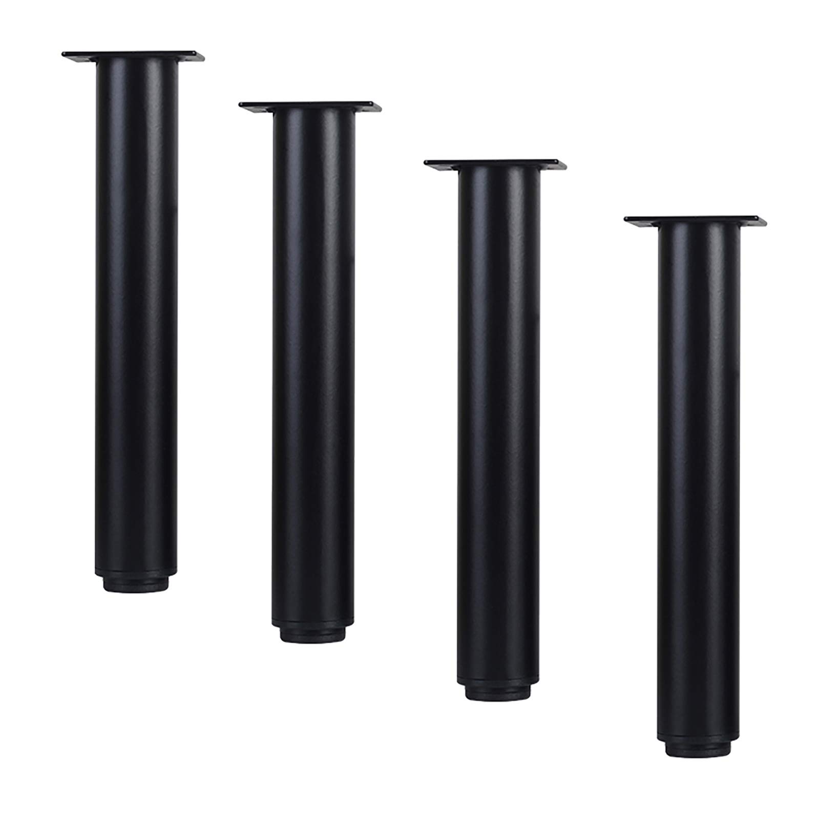 SYTH 4 Pack Adjustable Furniture Legs - Heavy Duty Metal Table Legs for Coffee Tables, Modern Desks & Nightstands (Black/White) - Perfect for Home Office, Living Room & Bedroom Furniture Upgrade