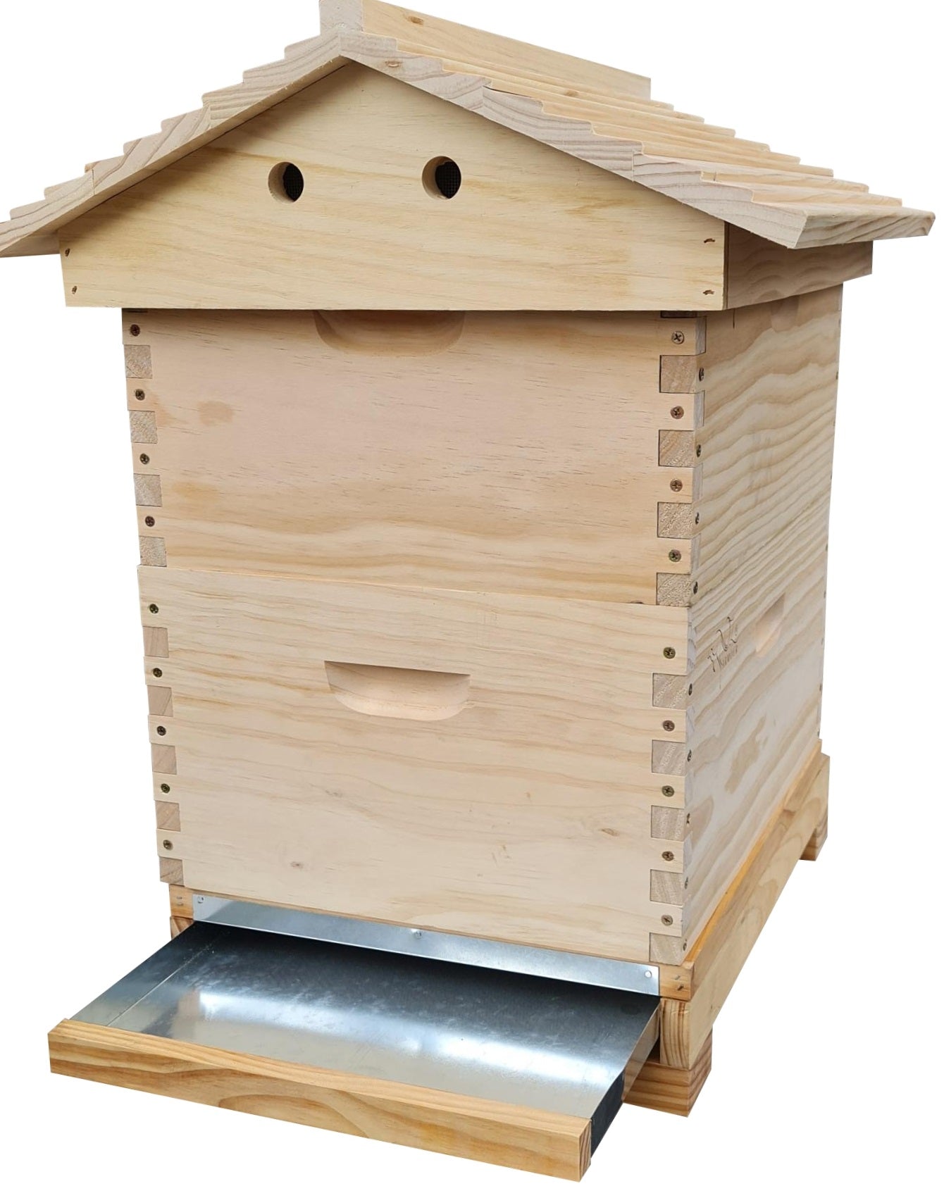 OZ ARMOUR Telescopic Beehive with Mesh Bottom Board - Ventilated Bee Hive for Beekeeping, Honey Production & Pollination - Perfect for Backyard, Garden & Apiary Use