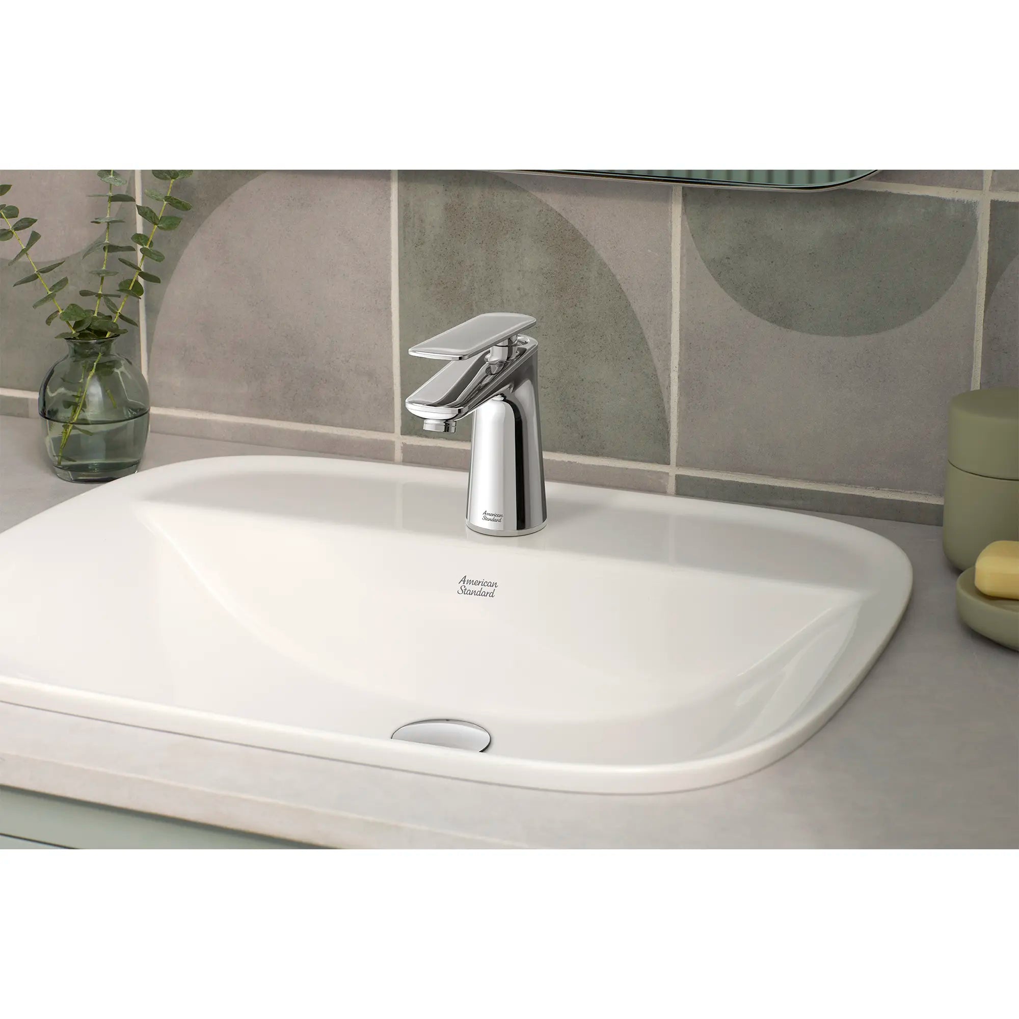 Aspirations Single Handle Bathroom Faucet - 1.2 GPM Water-Saving Design with Lever Handle - Perfect for Modern Vanities & Small Bathrooms