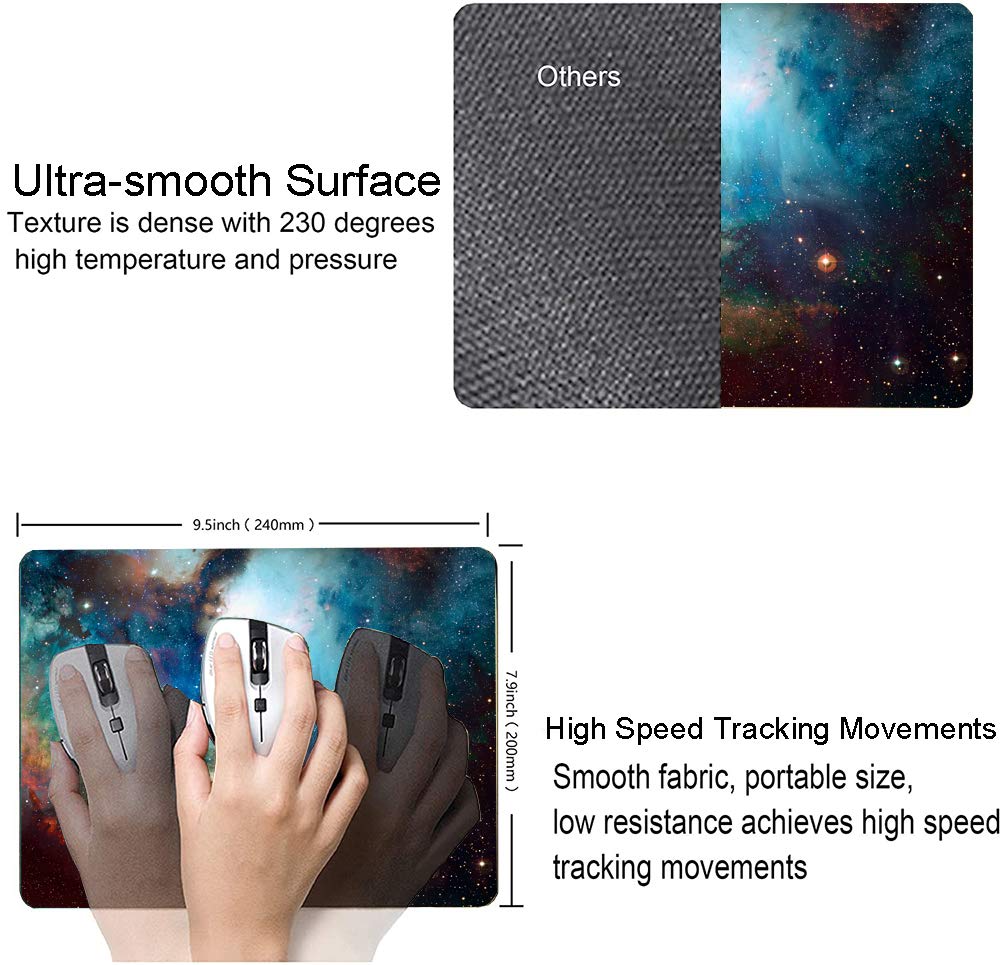 Galaxy Mouse Pad Non-Slip Rubber Base - 9.5