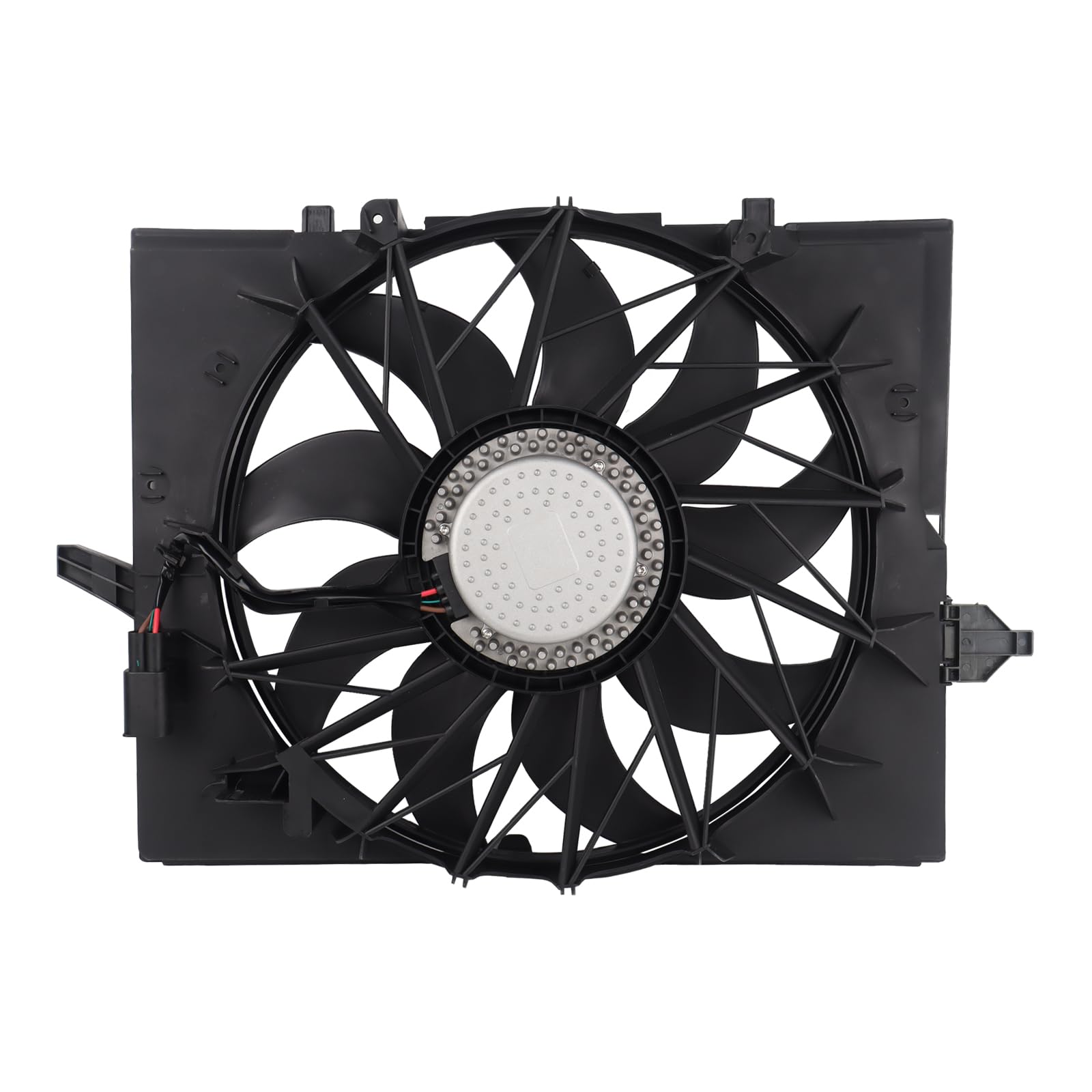 High Performance Engine Radiator Cooling Fan with Brushless Motor - Compatible with 2006-2010 BMW 525i/530xi/528i/545i/750i/750Li/645Ci - Direct Replacement for OEM 17427543282 - Perfect for Summer Driving & Overheating Prevention