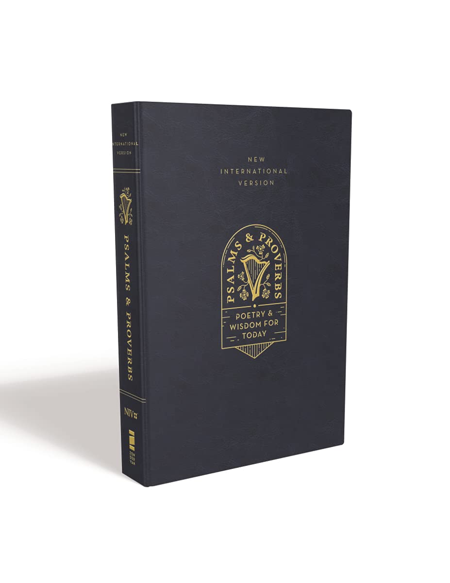 NIV Bible, Psalms and Proverbs - Leathersoft Hardcover Navy Blue, Comfort Print Edition - Daily Devotional, Prayer & Study for Christian Faith & Spiritual Growth - Perfect for Personal Worship, Small Groups & Gift Giving