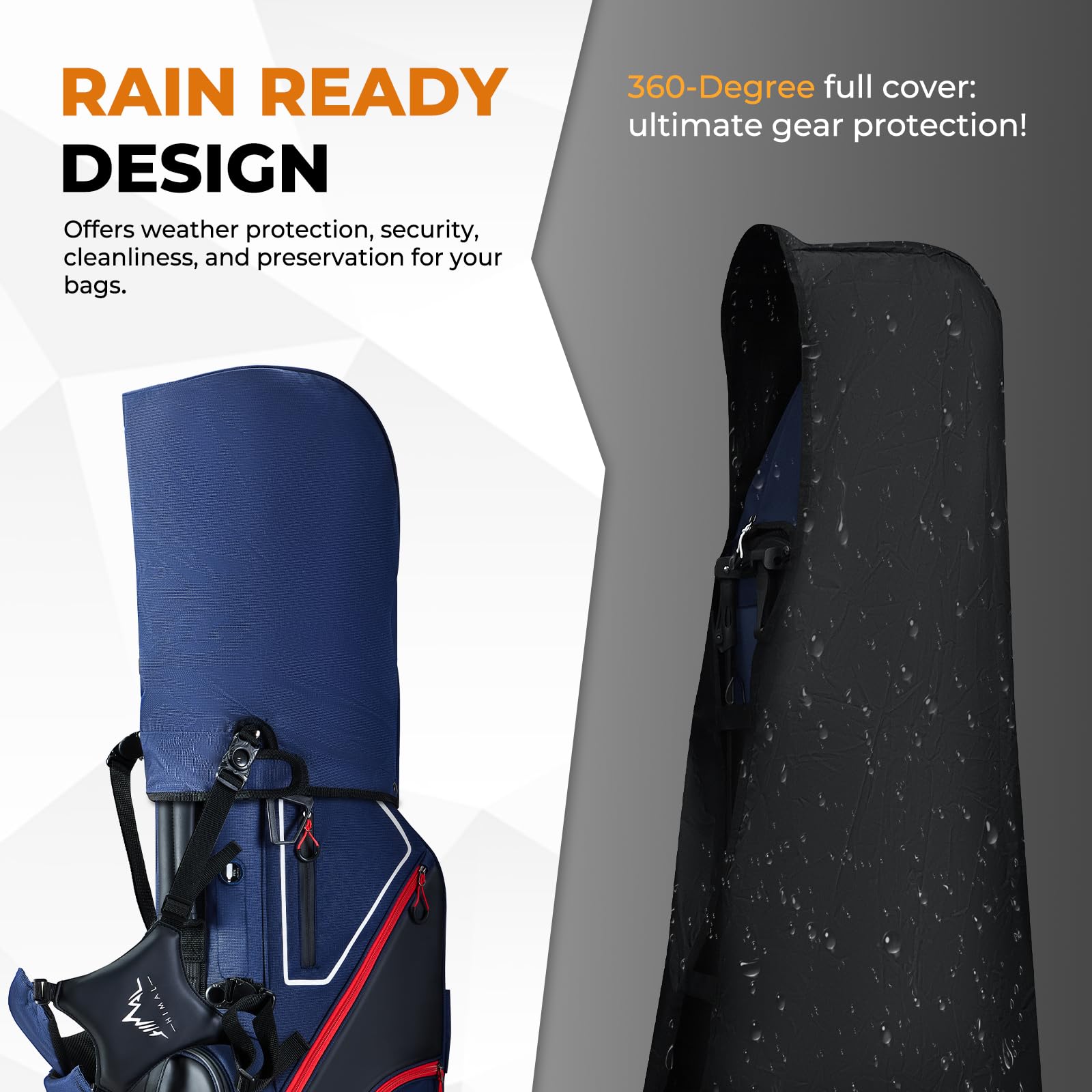 **14-Way Golf Stand Bag Lightweight for Men & Women - Multiple Pockets, Dual Strap & Rain Cover - Perfect for Driving Range, Tournaments & Travel**
