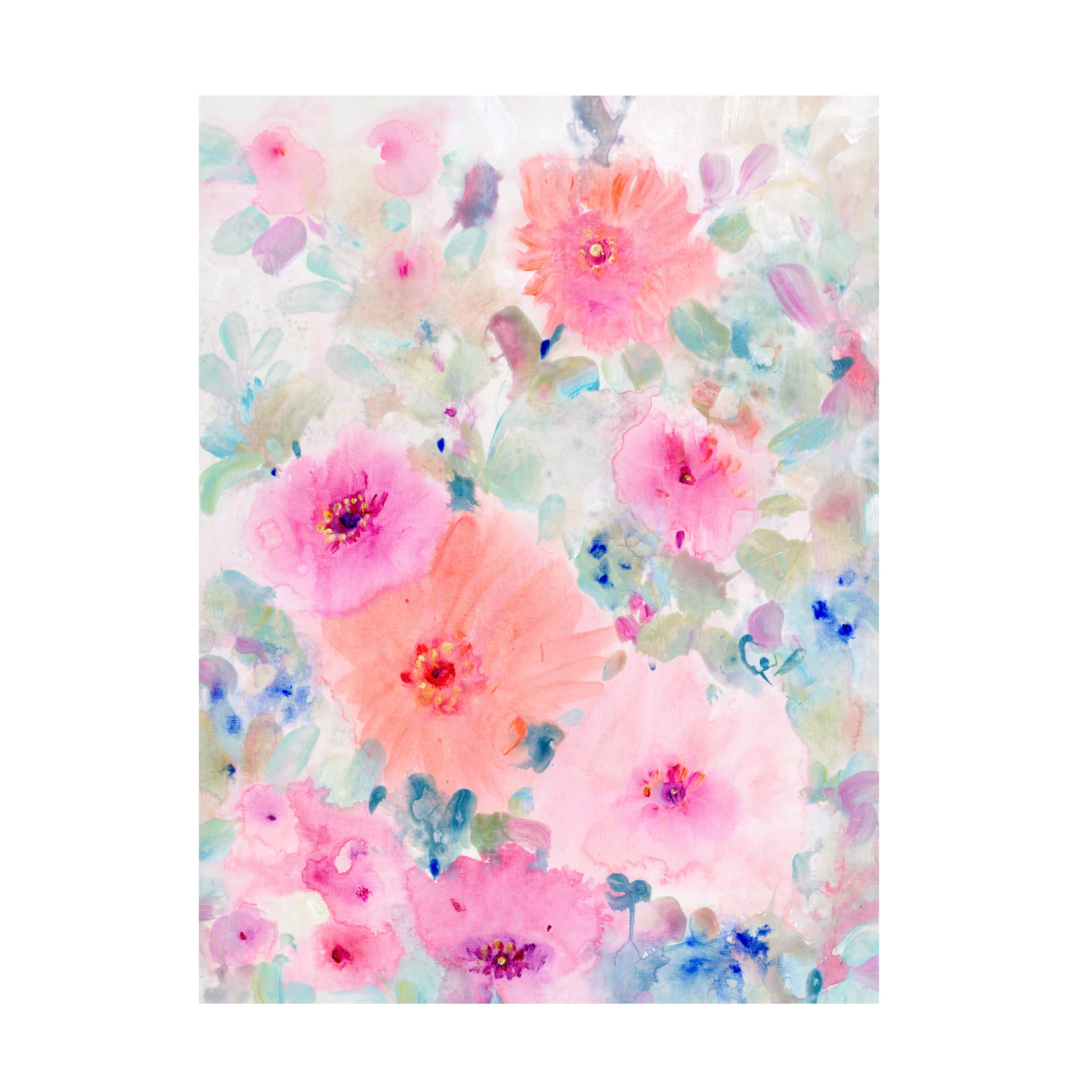 Trademark Fine Art 'Bright Floral Design II' Canvas Wall Art by Tim O'Toole - Perfect for Living Room, Bedroom & Office Decor