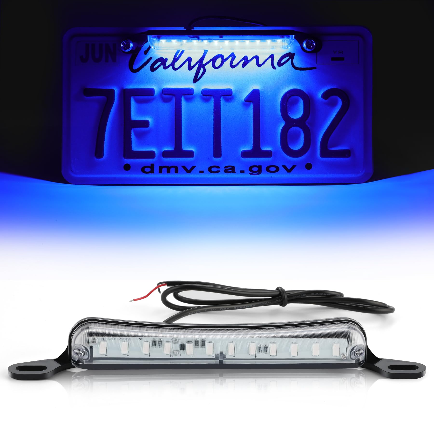 LivTee LED License Plate Light - Super Bright 6000K Blue Tag Lights for Trailer, UTV, ATV, Truck, RV & Boat - Durable Car Accessories for Nighttime Visibility & Off-Road Adventures