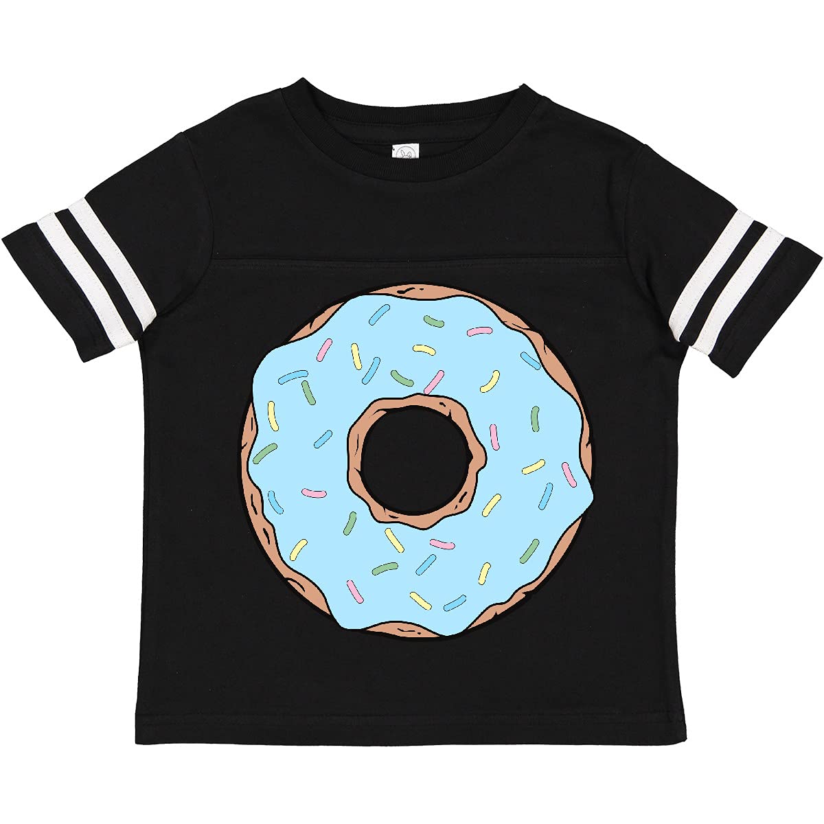 Inktastic Blue Donut Toddler T-Shirt - Cute Doughnut with Icing & Sprinkles Design for Kids | Perfect for Birthday Parties, Playdates & Everyday Wear