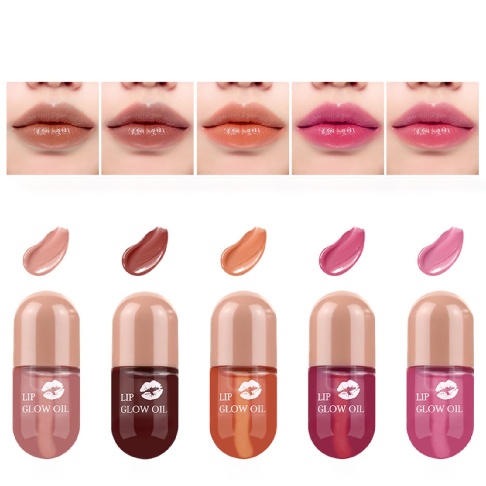 Long Lasting Waterproof Lip Tint - Mini Lip Glow Oil, Non-Sticky Liquid Lip Color | Full Coverage, Transfer-Proof, Velvet Lip Gloss for Women | Perfect for Daily Wear, Parties & Special Occasions