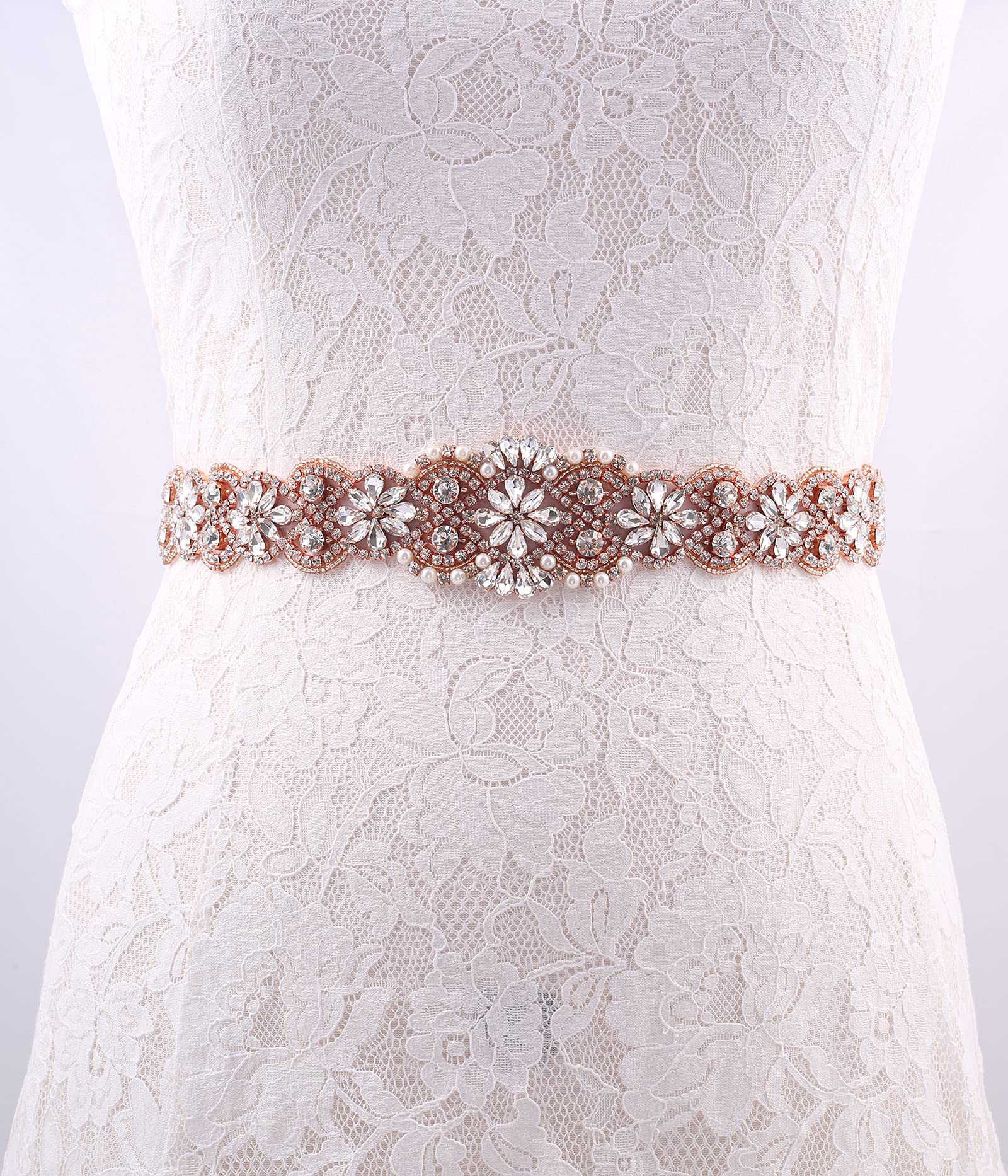 Sparkling Rhinestone Wedding Belt for Bride & Bridesmaids - Elegant Crystal Sash for Wedding Dresses | Perfect for Bridal Showers, Ceremonies & Special Occasions