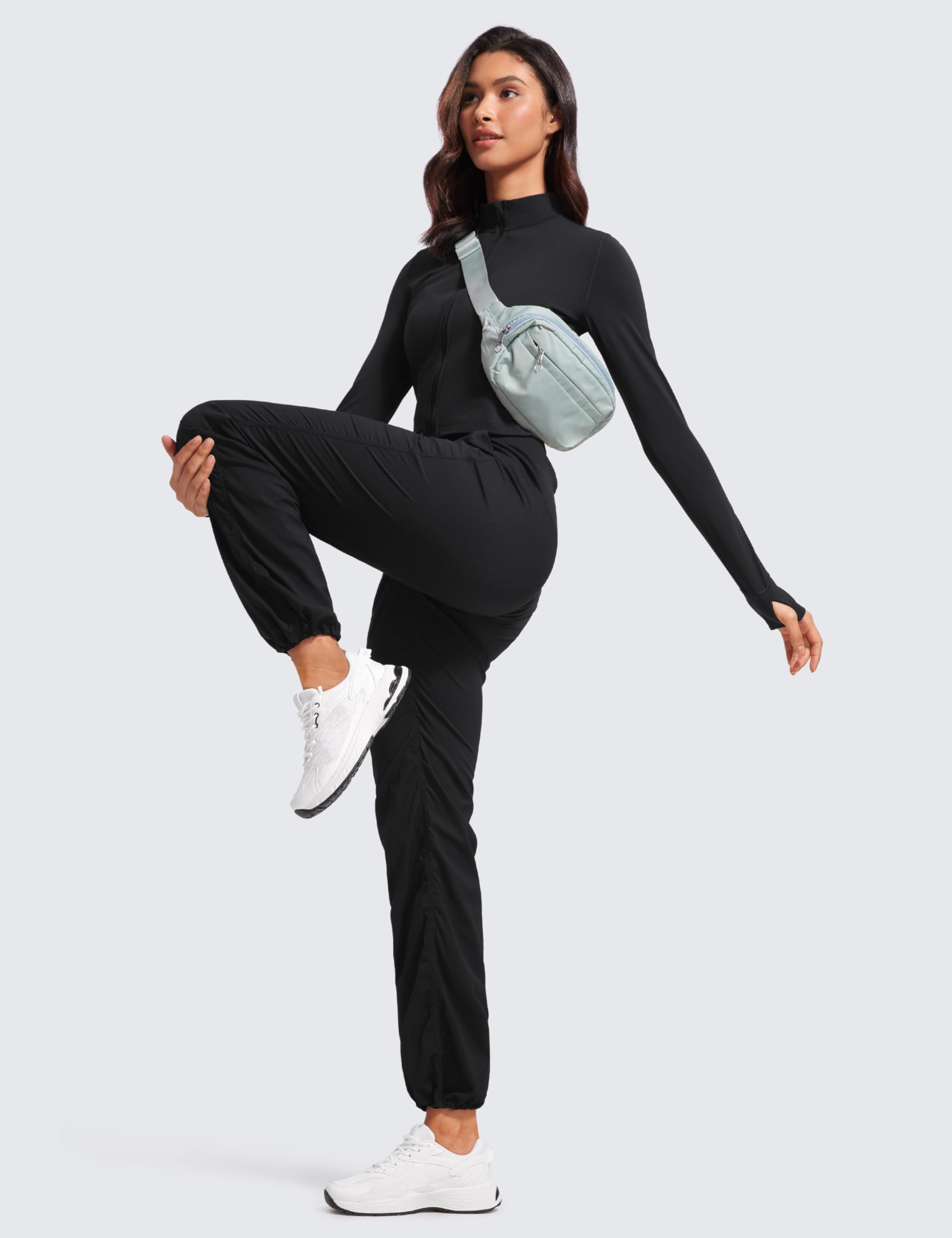 CRZ YOGA Women's Lightweight Workout Pants - High Waisted Straight Leg Athletic Pants with Pockets for Gym, Running & Casual Wear | Stretchy & Breathable Yoga Pants for Women