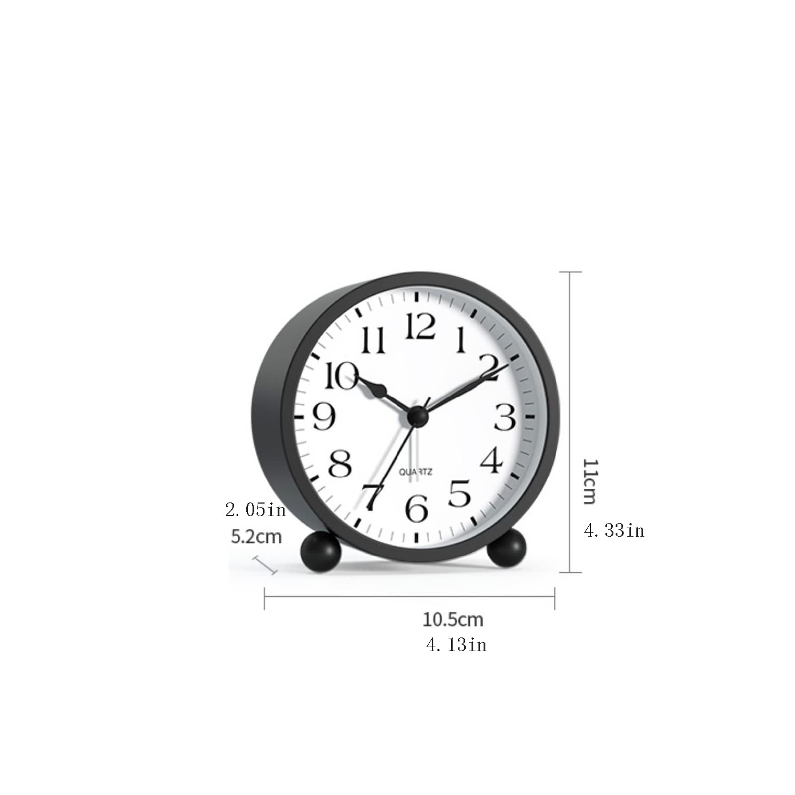 **Silent Analog Alarm Clock with Night Light - Battery Operated, Easy to Set, No Ticking - Perfect for Bedroom, Desk & Home Decor - Ideal for Light Sleepers, Kids & Office Use**