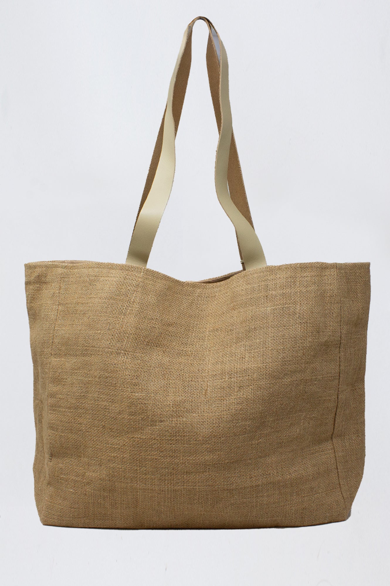 Natural Coral Jute Beach Bag with Gold Accents - Eco-Friendly Tote for Summer Vacation, Poolside, and Beach Outings