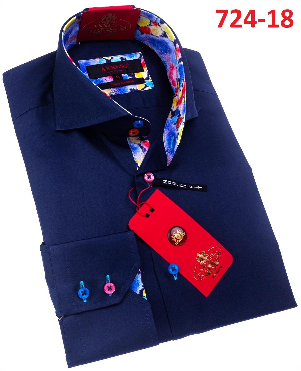 Axxess Modern Fit Shirt 724 18 - Premium Comfort Stretch Dress Shirt for Men | Perfect for Office, Business Meetings & Formal Occasions