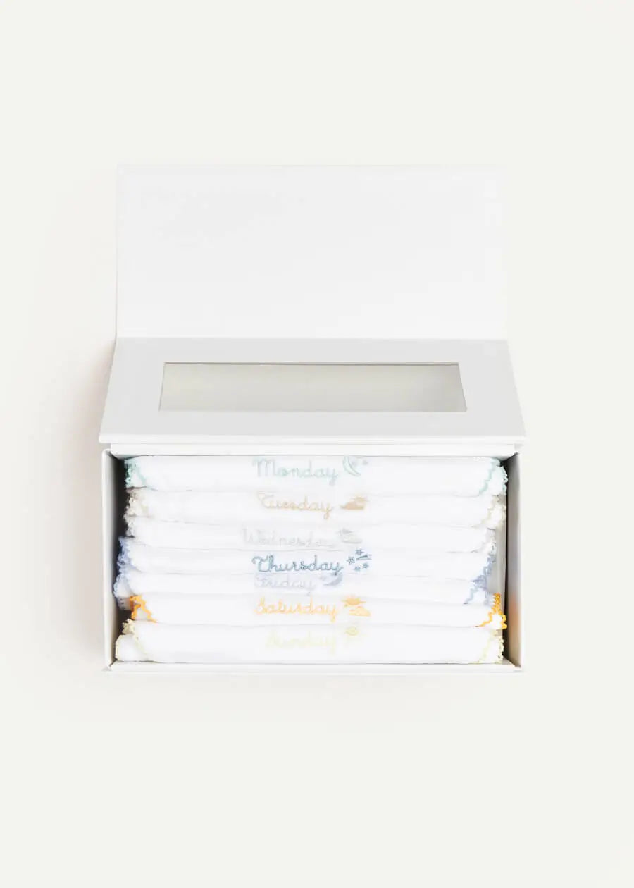 7-Pack White Baby Bibs Set - Soft & Absorbent for Feeding, Mealtime, and Everyday Use