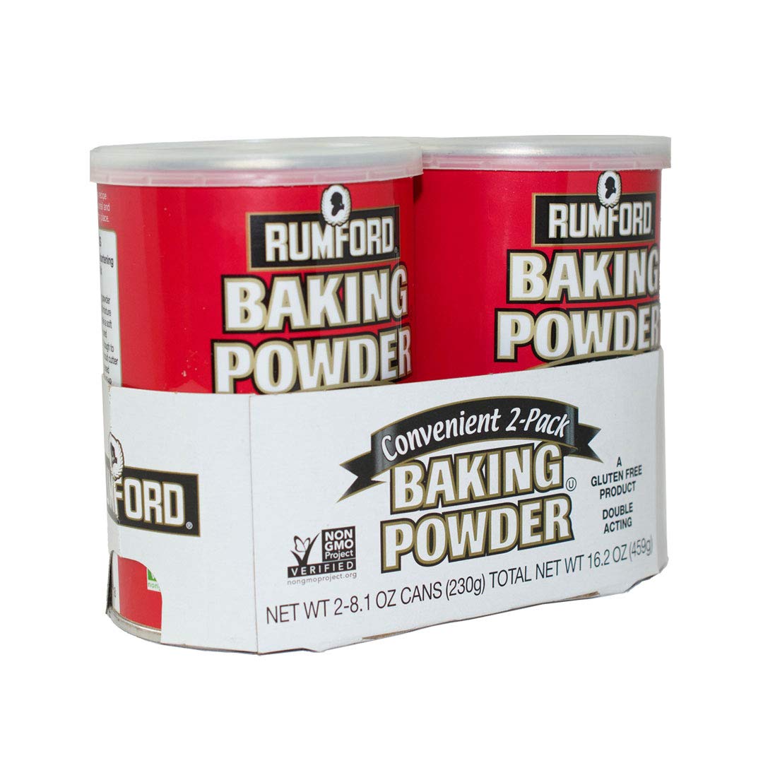 Rumford Baking Powder - 8.1 Ounce (Pack of 2) | Aluminum-Free, Non-GMO, Gluten-Free | Perfect for Baking Cakes, Cookies & Breads