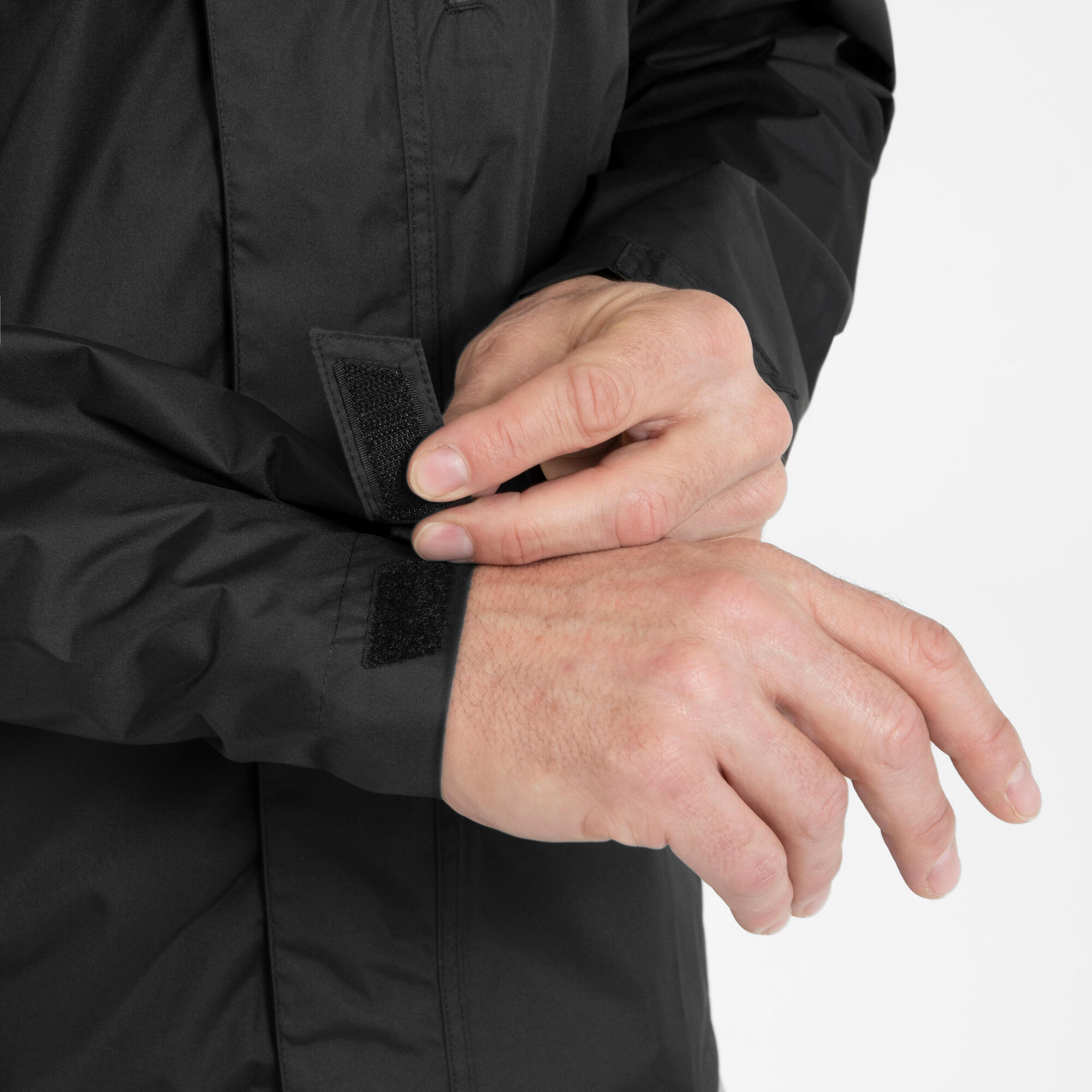Quechua Men's NH500 Waterproof Rain Jacket - Lightweight Windproof Hiking Jacket for Outdoor Adventures & Travel