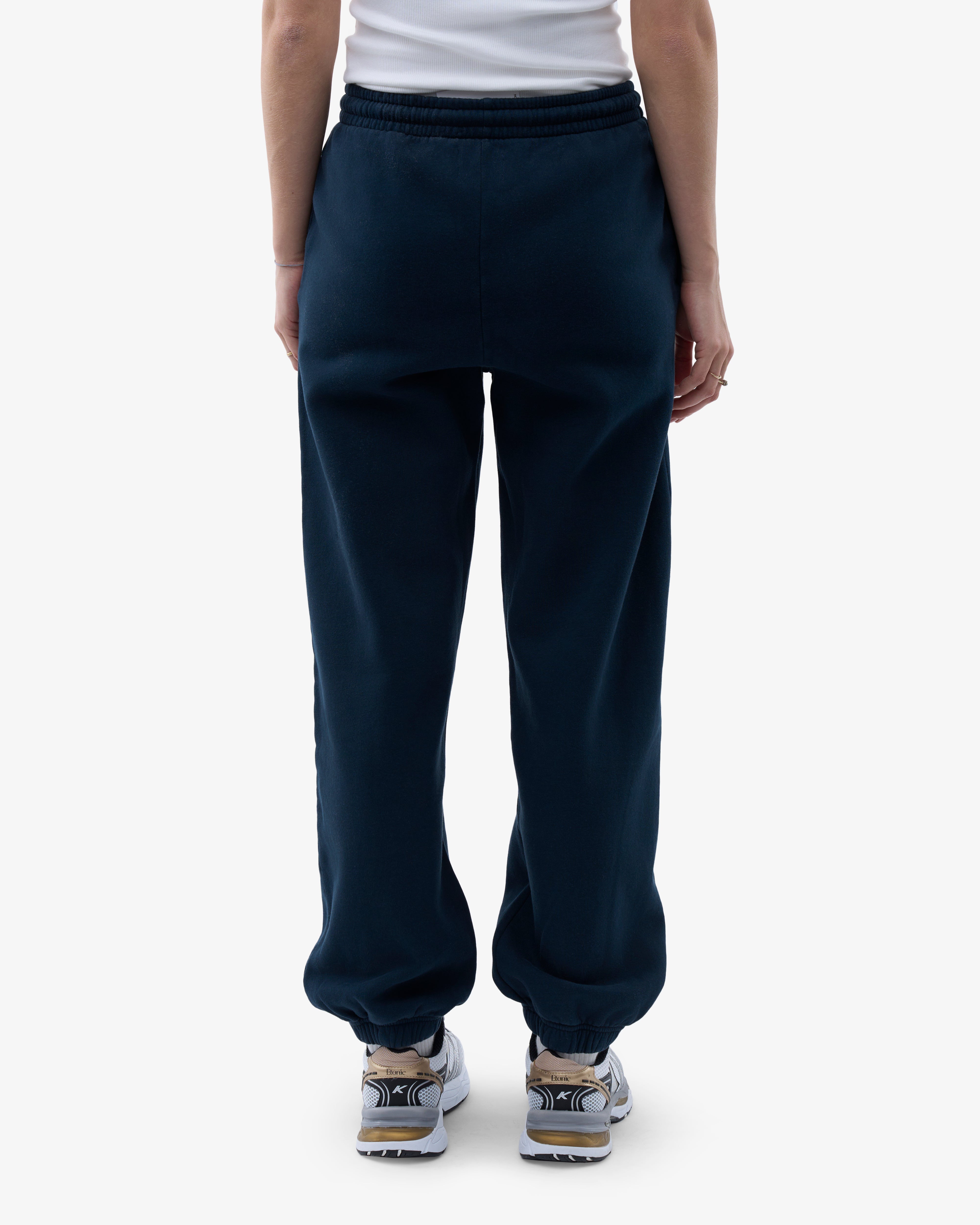 Organic Cotton Relaxed Sweatpants for Women - Soft & Comfortable Lounge Pants in Navy Blue - Perfect for Yoga, Running & Home Relaxation