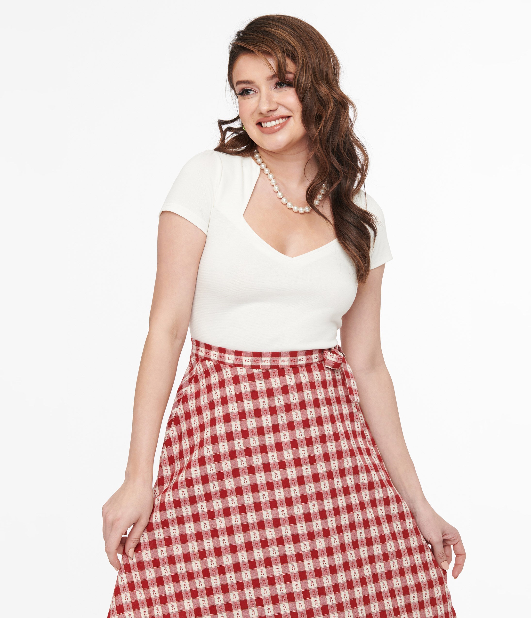 Vintage 1950s White Short Sleeve Knit Sophia Top - Retro Cotton Blouse for Women | Perfect for Casual Outings, Date Nights & Themed Parties
