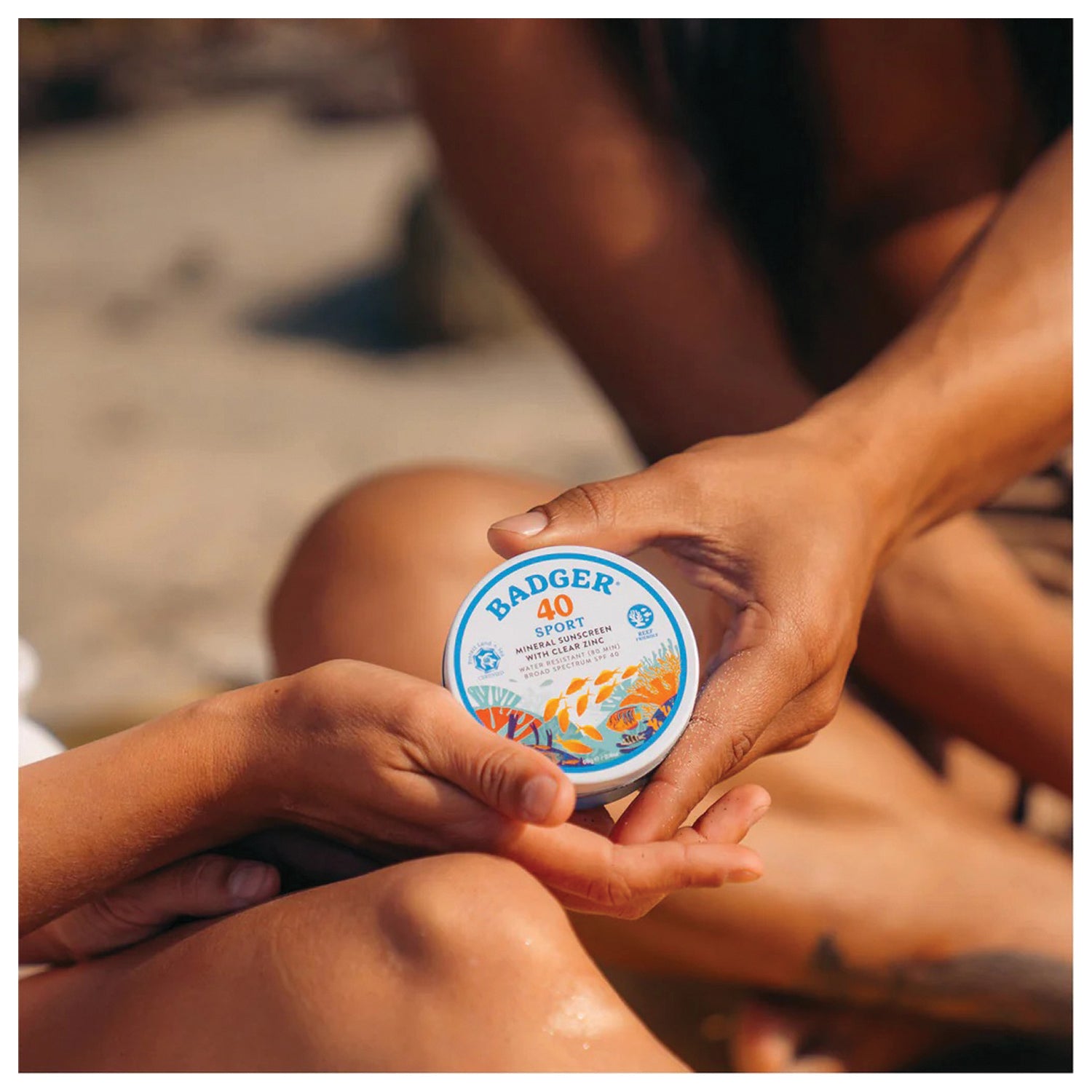 Badger SPF 40 Sunscreen Balm - 2.4 oz Mineral-Based, Broad Spectrum, Water-Resistant Sun Protection for Face & Body - Perfect for Outdoor Activities, Beach, Hiking & Daily Use