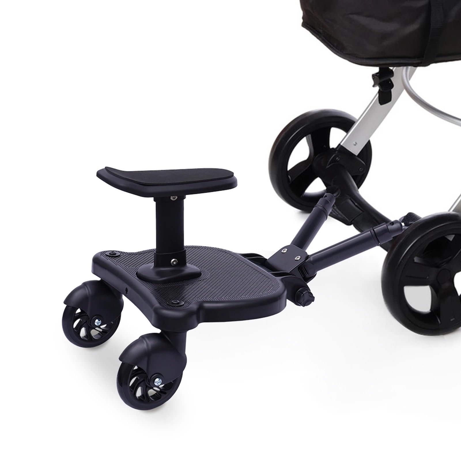Universal 2-in-1 Stroller Board with Detachable Seat - Standing Ride-On Platform for Toddlers | Compatible with Most Strollers | Perfect for Shopping, Travel & Family Outings