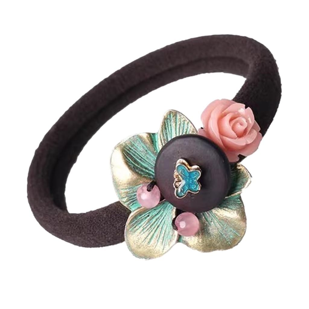 WALNUT Ethnic Style Headband - Bohemian Flower Hair Loop & Retro Hair Rope Accessories for Women | Perfect for Festivals, Weddings & Vintage Fashion Outfits