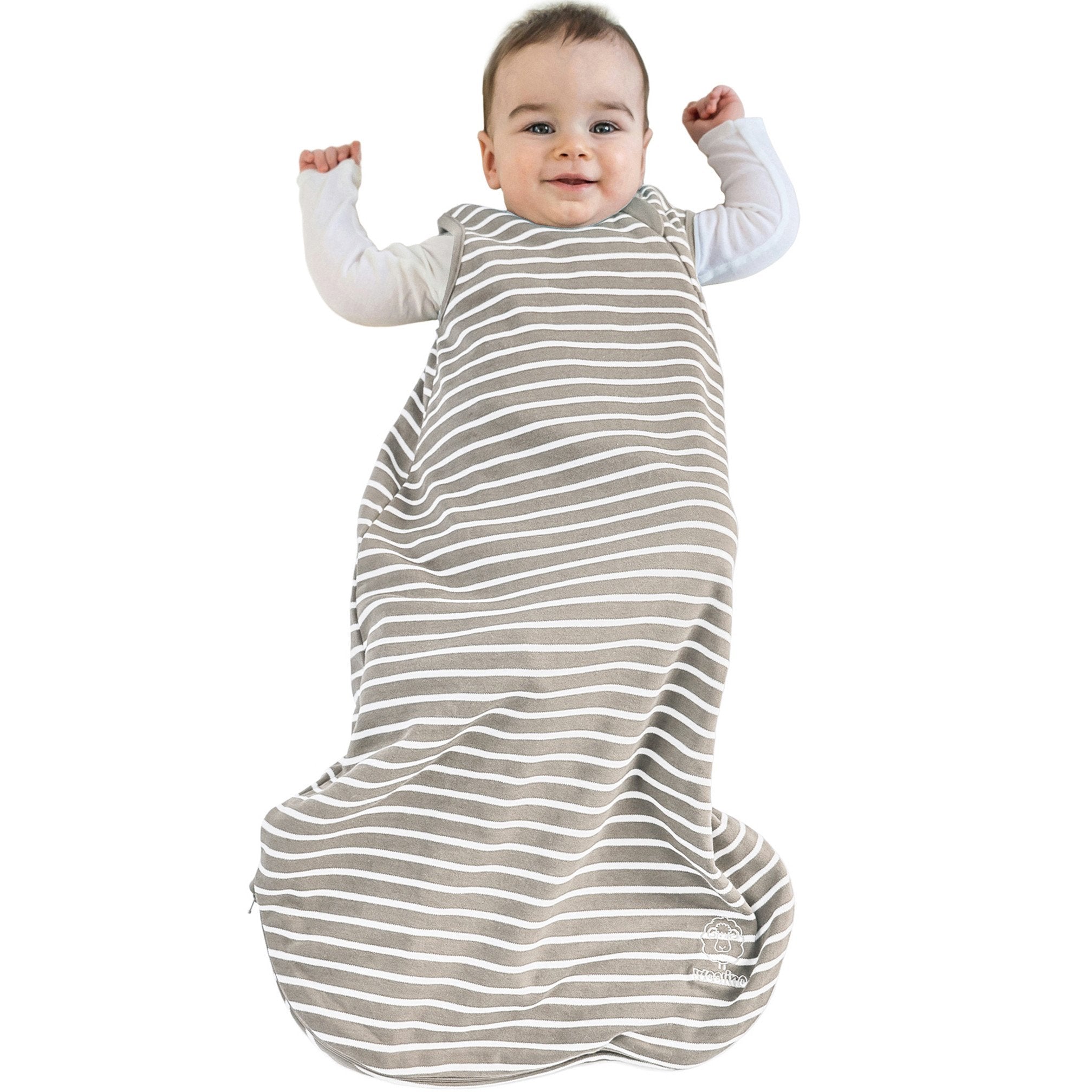 4 Season Baby Sleeping Bag - Soft Merino Wool & Organic Cotton for Newborns & Toddlers - Lightweight & Breathable for Year-Round Comfort - Perfect for Nursery, Travel & Outdoor Adventures