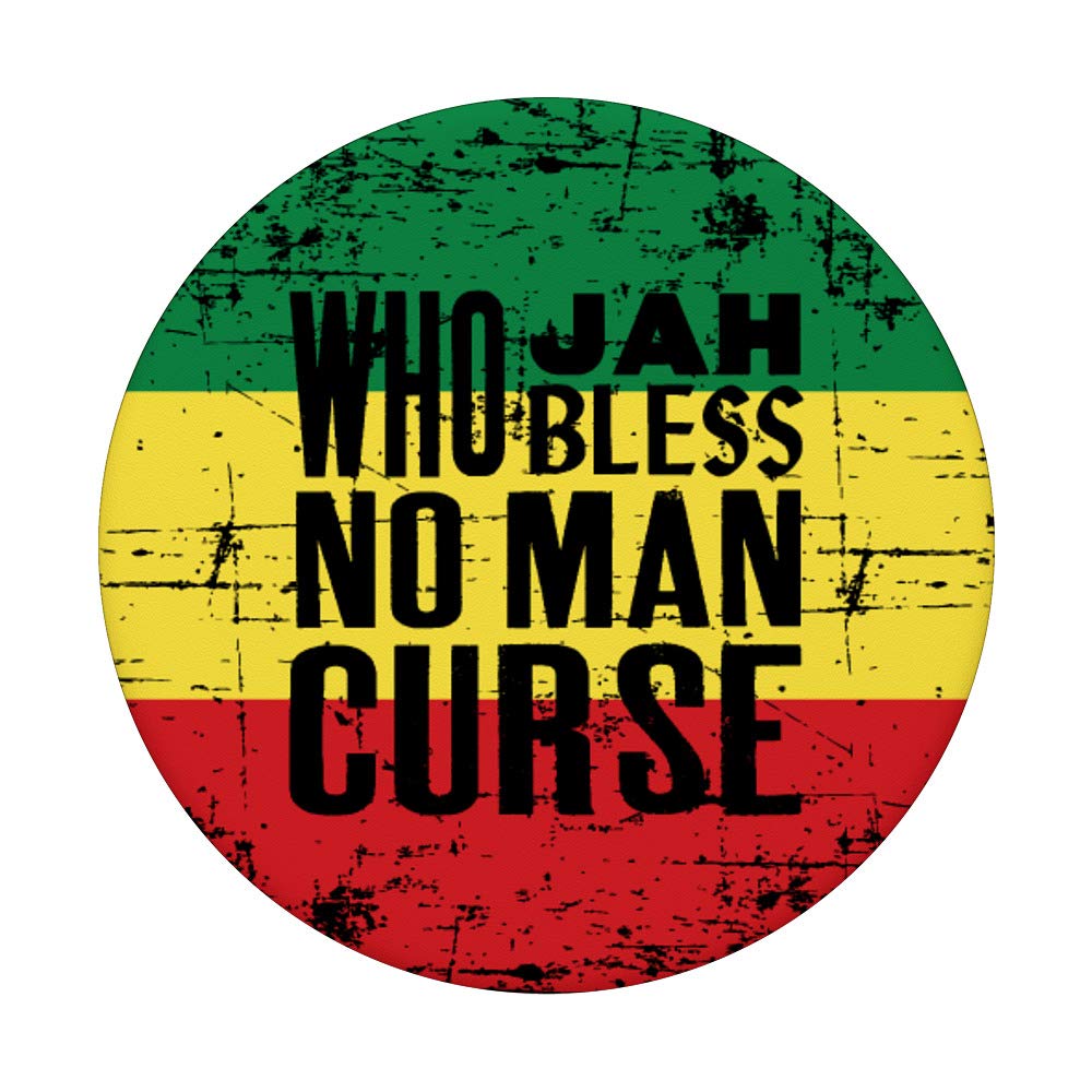 Jamaican Rastafari Rasta Reggae Fan PopSockets PopGrip: Swappable Phone & Tablet Grip for Music Lovers & Travel Enthusiasts