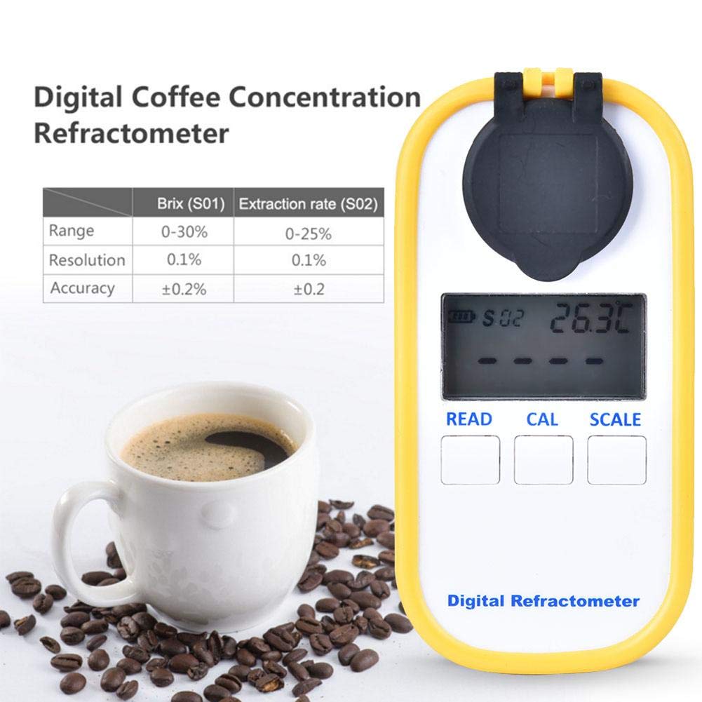 Digital Coffee Refractometer with BRIX Display - Dual Measurement Modes for Coffee, Sugar Drinks & Total Dissolved Solids | Perfect for Baristas, Home Brewing & Coffee Quality Testing