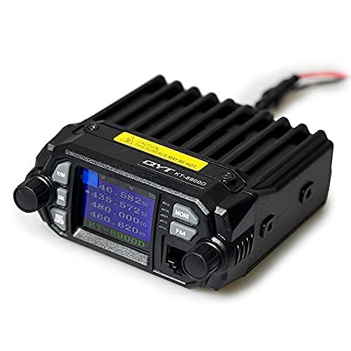 QYT KT-8900D Upgraded Dual Band Mini Car Radio - VHF UHF Two Way Mobile Transceiver with USB Programming Cable for Truckers, Off-Road Adventures & Emergency Communication