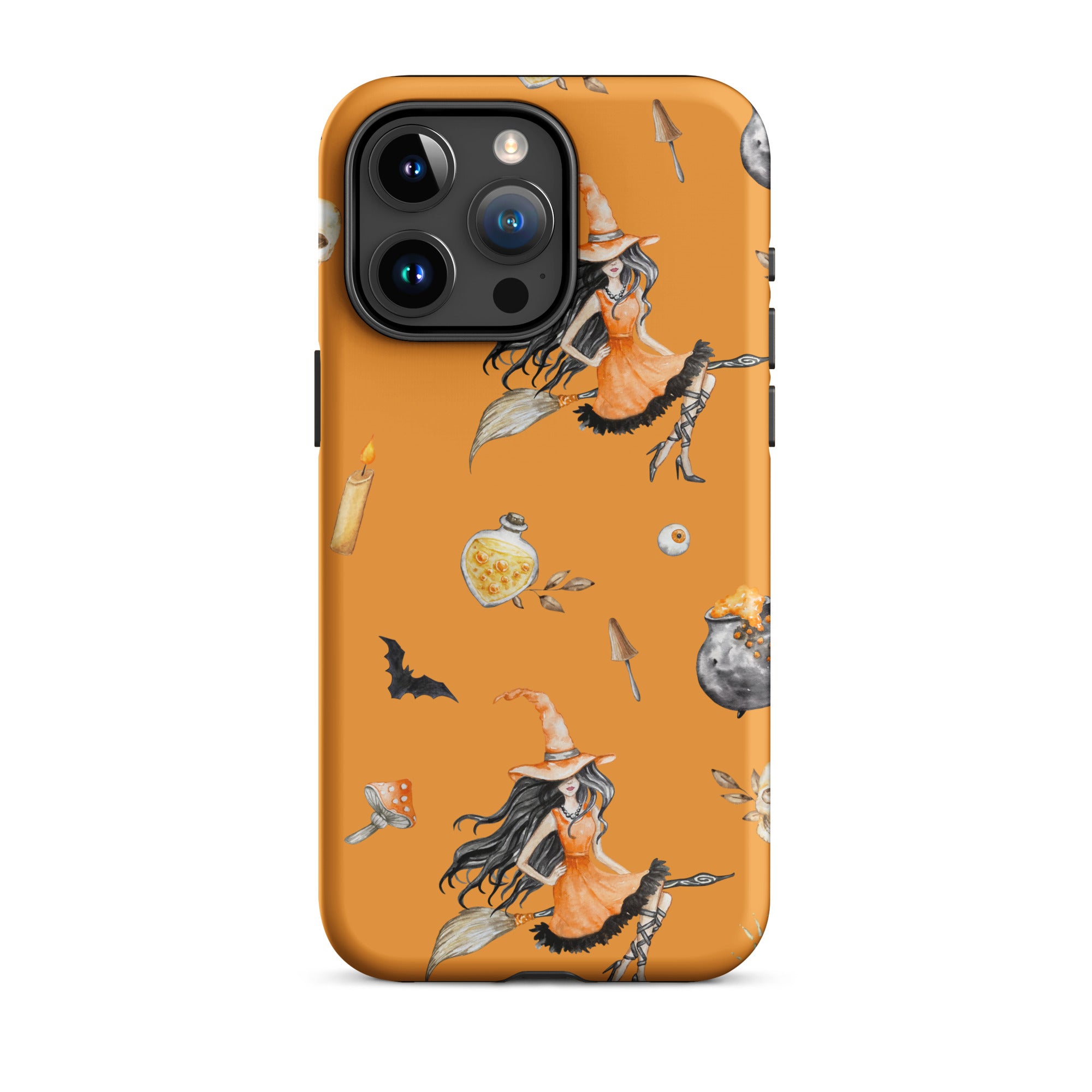 Premium Witch's Broomstick iPhone Case - Durable Protective Cover for iPhone 13/14/15 Pro Max - Perfect for Halloween, Cosplay & Witch-Themed Parties