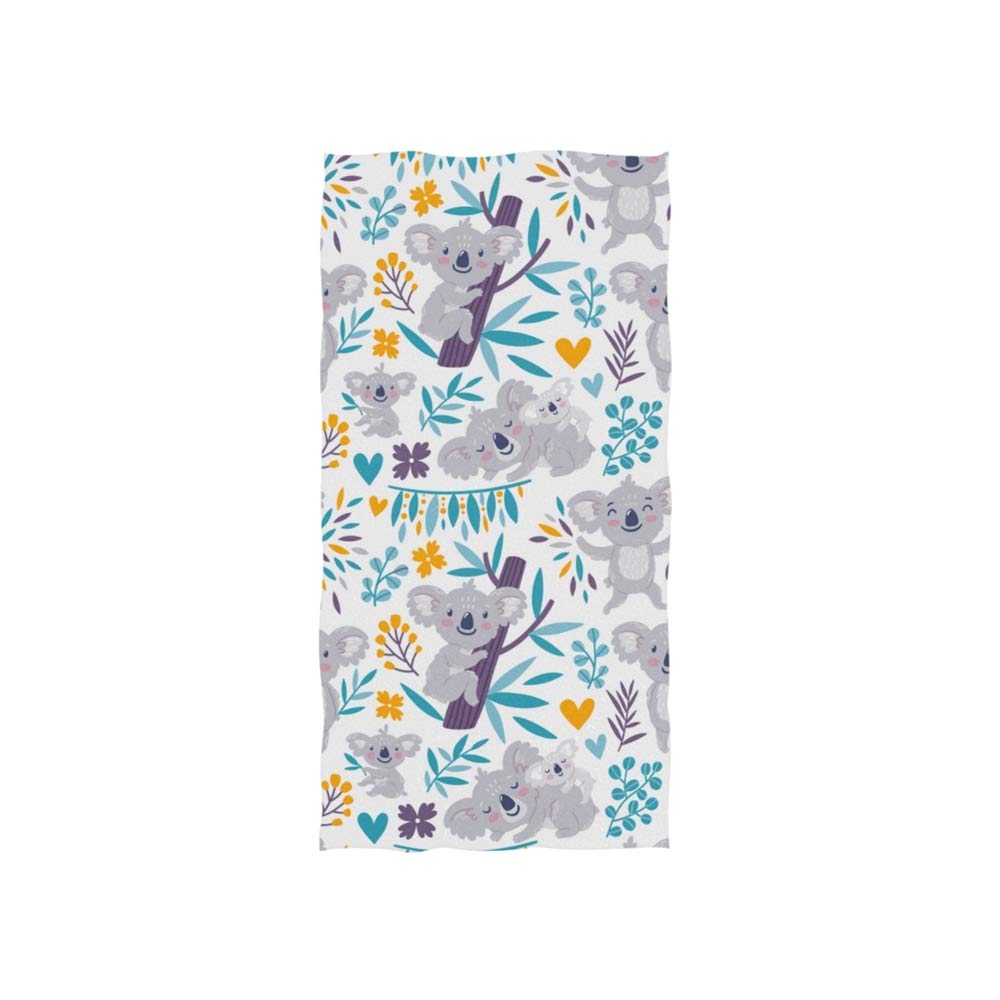 Auskid Ultra Soft Koala Bears Hand Towel - Absorbent Bath & Face Towel for Gym, Spa, Travel, and Home Use