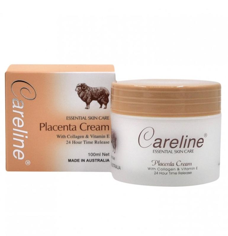 Careline Placenta Cream with Collagen & Vitamin E - Anti-Aging Face Moisturizer for Wrinkles & Dry Skin | Day & Night Use for Radiant Glow