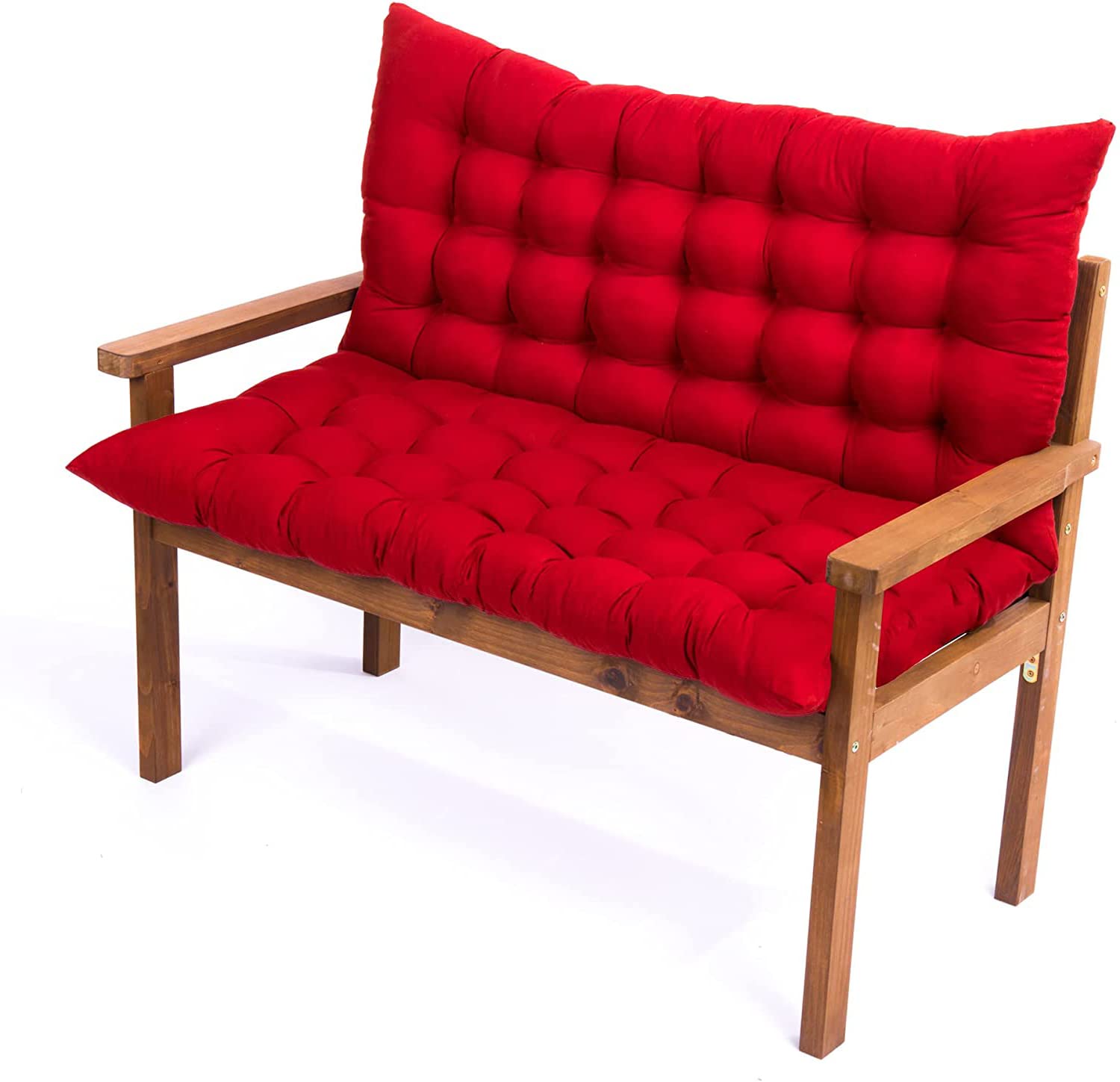 **LINGXIYA Outdoor Swing Seat Cushions with Backrest & Ties - 48 Inch Replacement Pad for 2-3 Seater Garden Bench, Recliner Mat, Sofa Lounger Chairs - Perfect for Indoor, Patio, and Home Relaxation**
